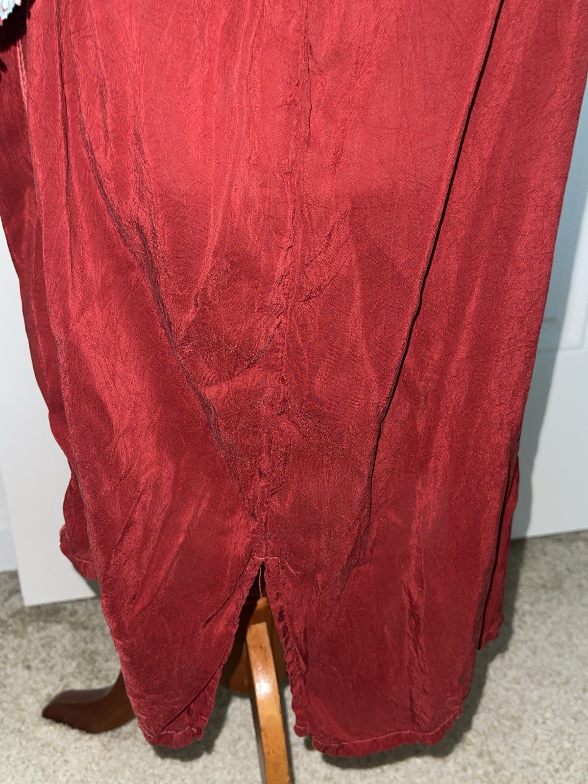 JOHNNY WAS Brick Red/Maroon Embroidered Floral/Animal 3/4 Sleeve Tunic Boho 1X