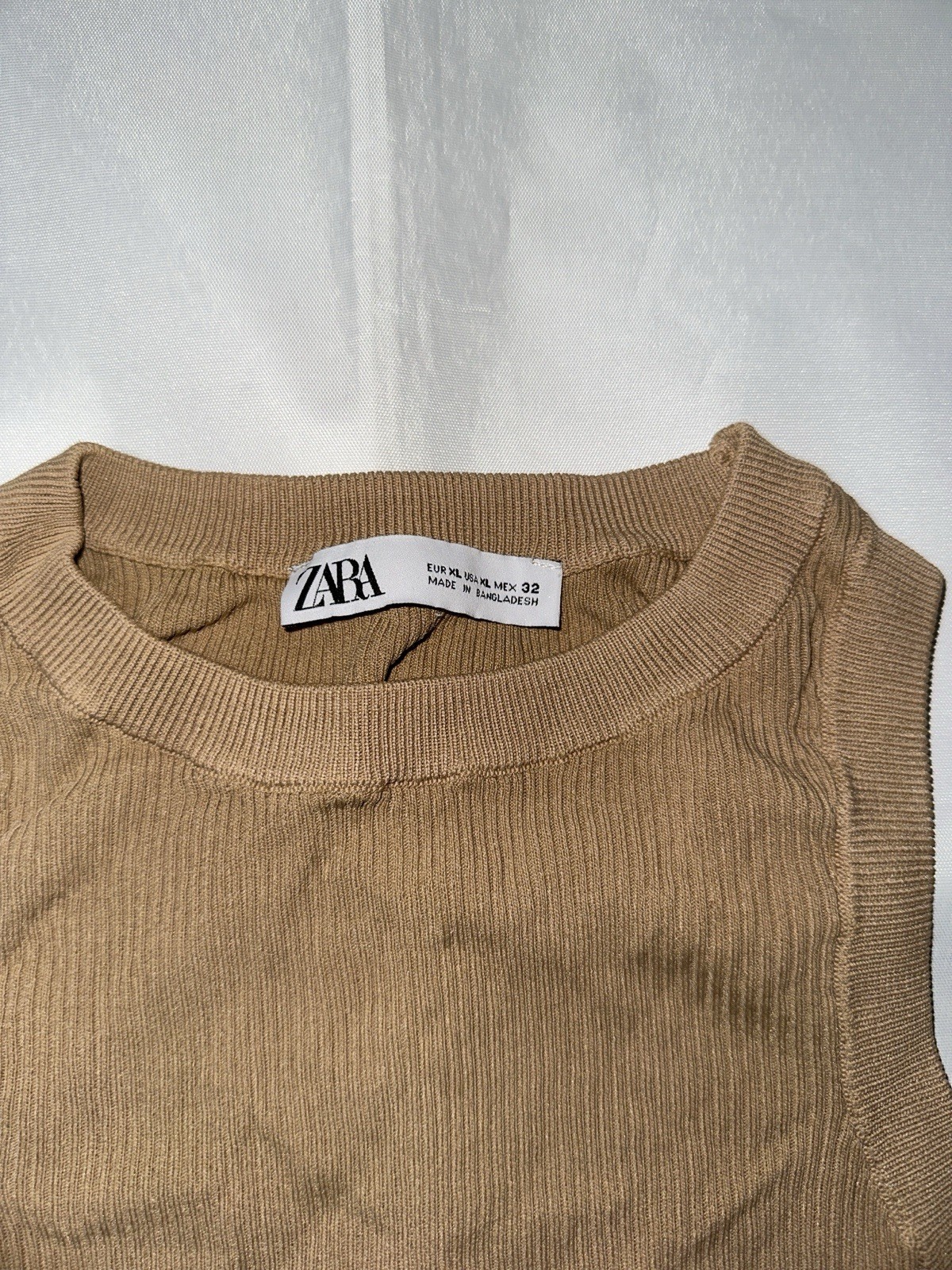 Preowned- Zara High Neck Stretch Tank Top Womens (Size XL)