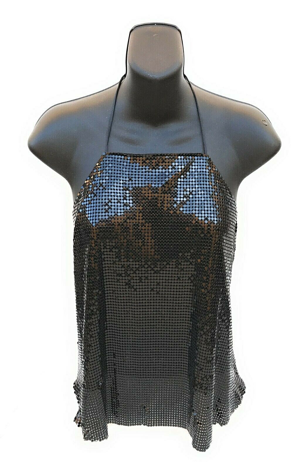 Women’s Metal Mesh Sexy Shiny Party Nightclub Prom Top (One size fits most)