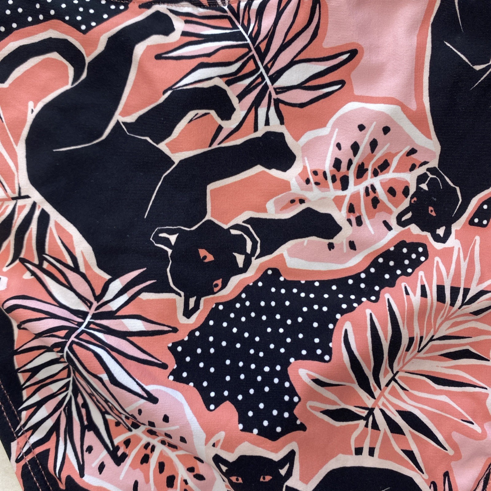 BCBGeneration Your Tracks Printed High Waisted Scoop Swimsuit Large NWT