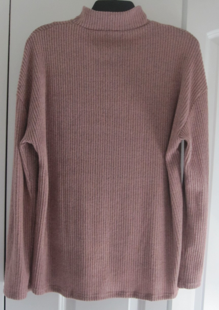 NEW Women’s Size XL-XXL Scacto Top Pink Long-Sleeve Stand-Up Collar Zipper Soft