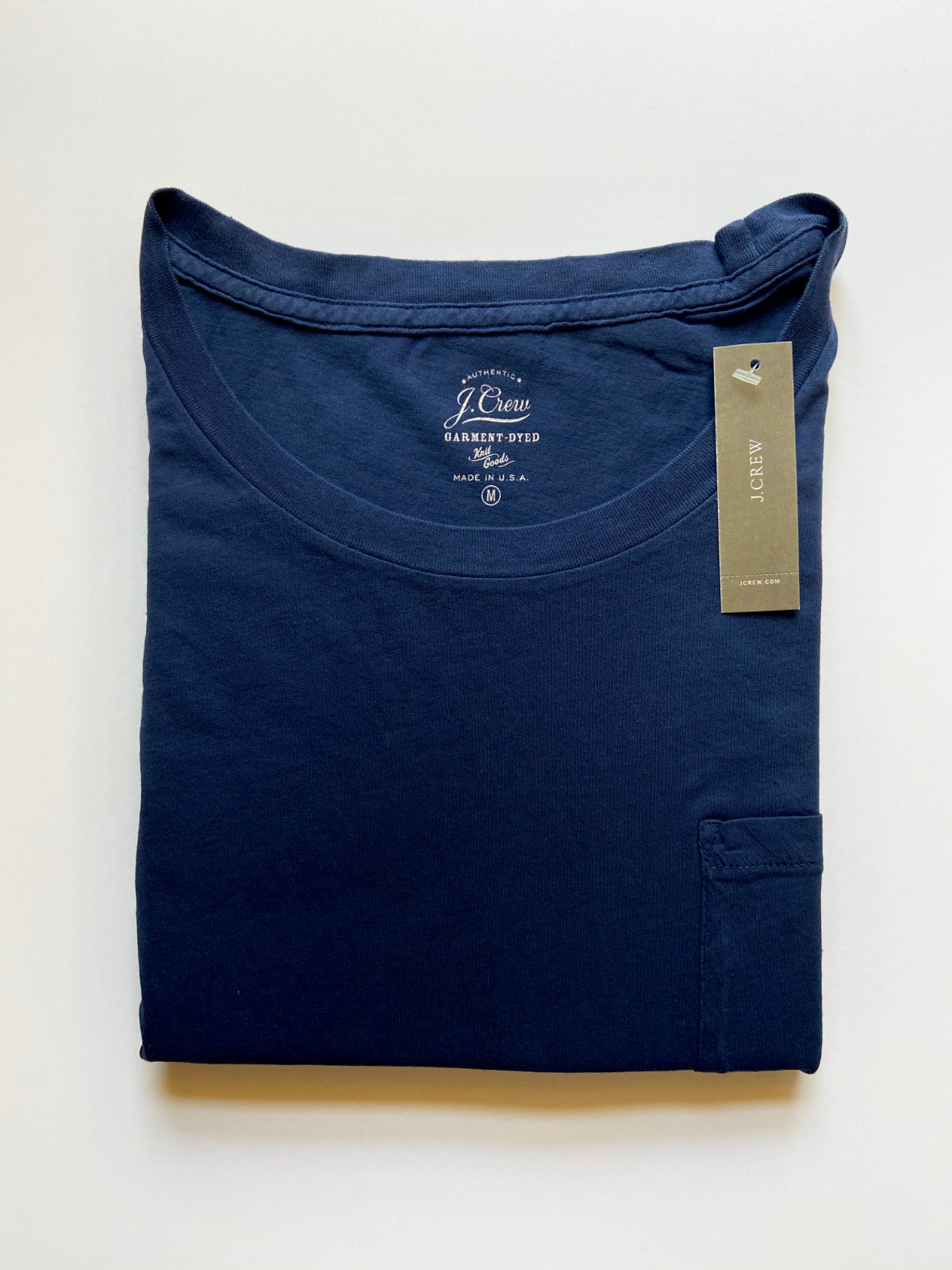 J Crew Womens Pocket T-Shirt (NWT) Navy Blue, Garment Dyed, UP TO 68% OFF MSRP