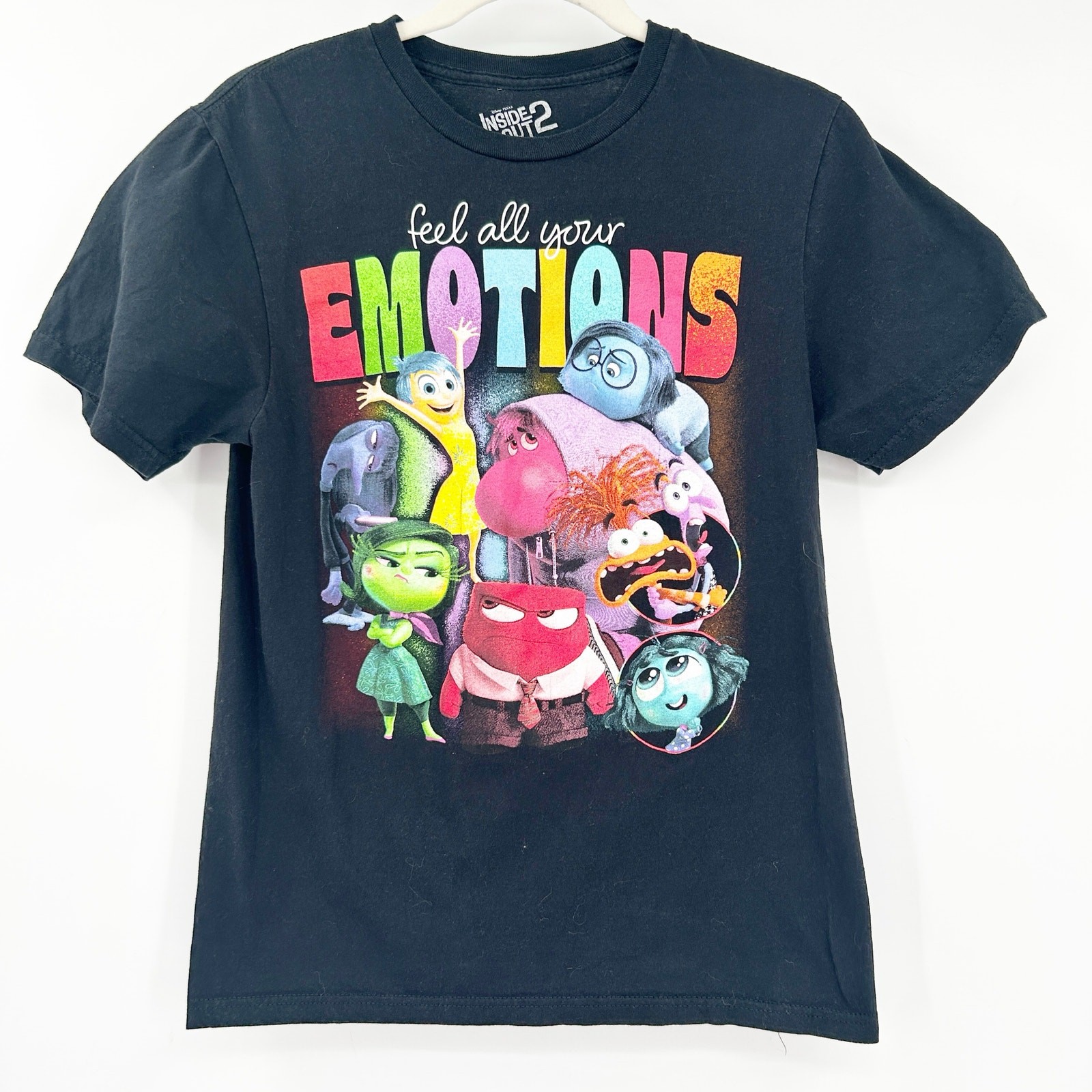 Disney Pixar Unisex Feel All Your Emotions Inside Out 2 Graphic Print T-Shirt S