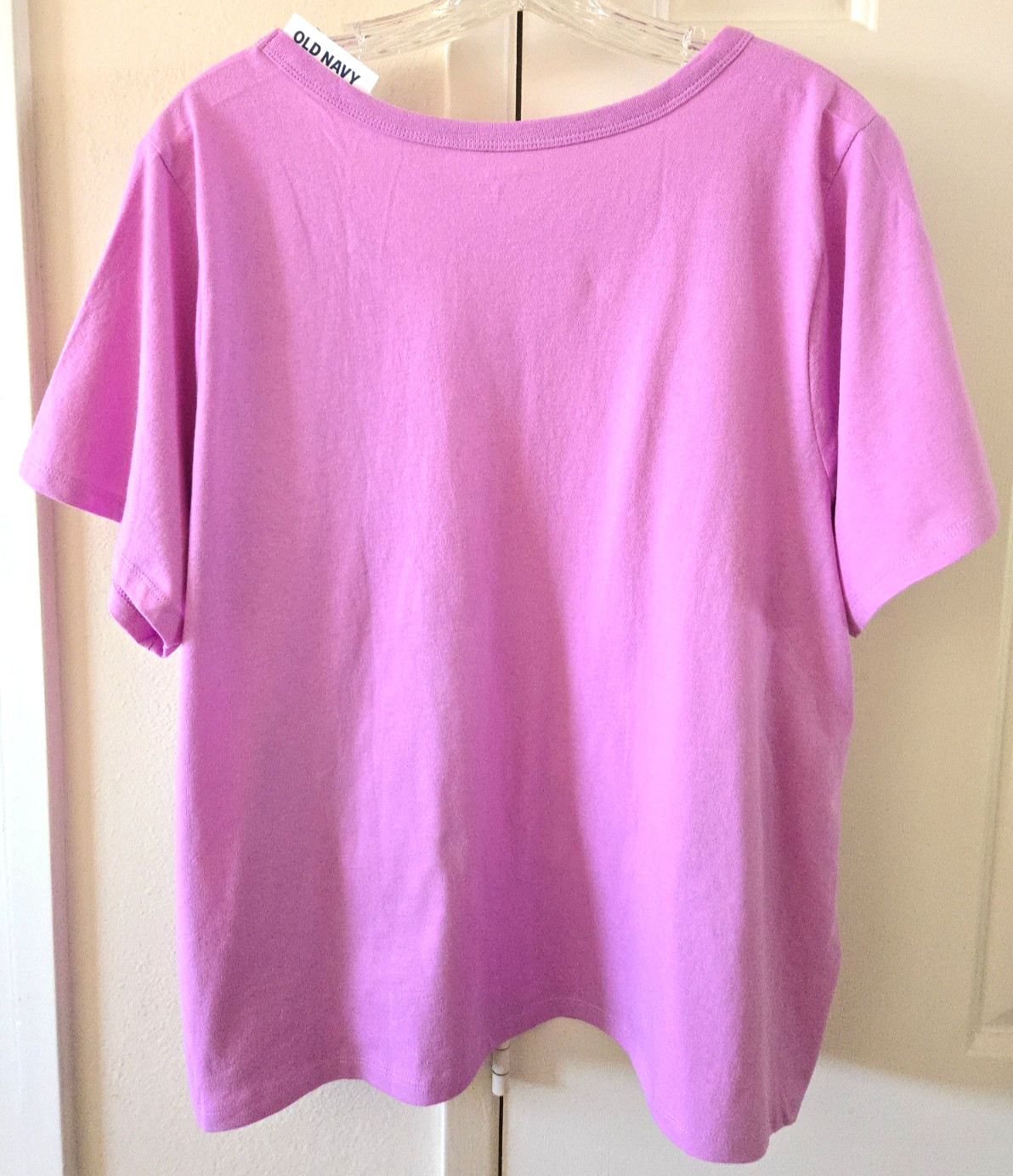 Old Navy Orchid Pinky Purple Cotton Jersey V-Neck T-shirt 3XL 22 24 XXXL 3X