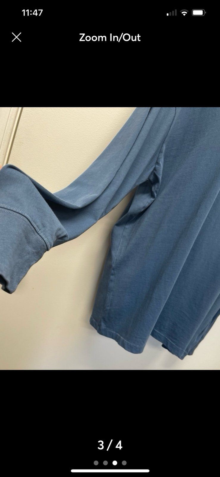 NWT Oversized Medium/Large Basic Long Sleeve Blue Old Navy tee (unisex fit?)