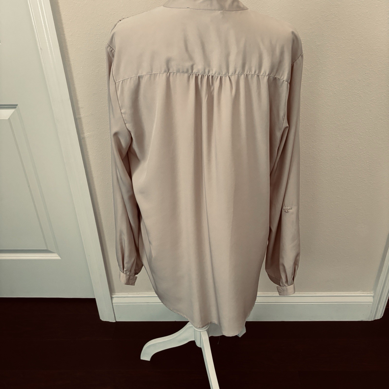 VTG Nine West Women Button Front Long Sleeve Sz L Work Wear Career Professional