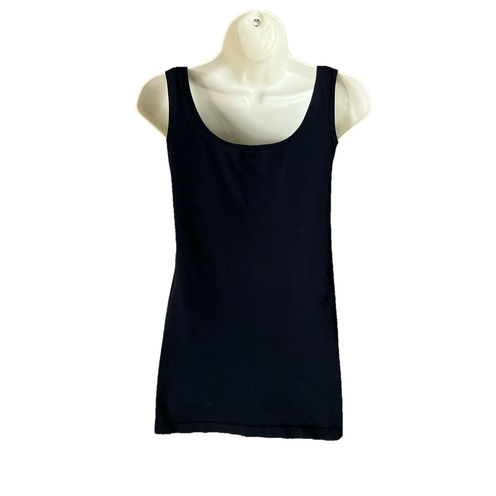 Bordeaux Long Seamless Support Layer Tank Top Black Stretch One Size Fits All