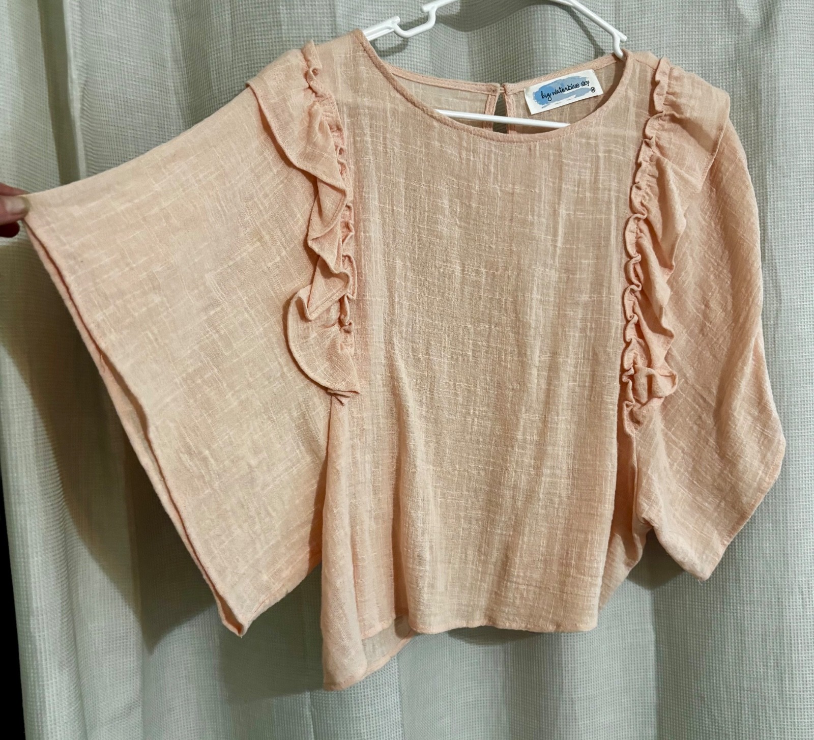 Big Water Blue Sky ruffle top #feminine