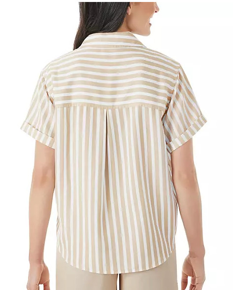 MEMBERS MARK Womens Tencel S/S Camp SHIRT (4 Colors) M L XL XXL NWT