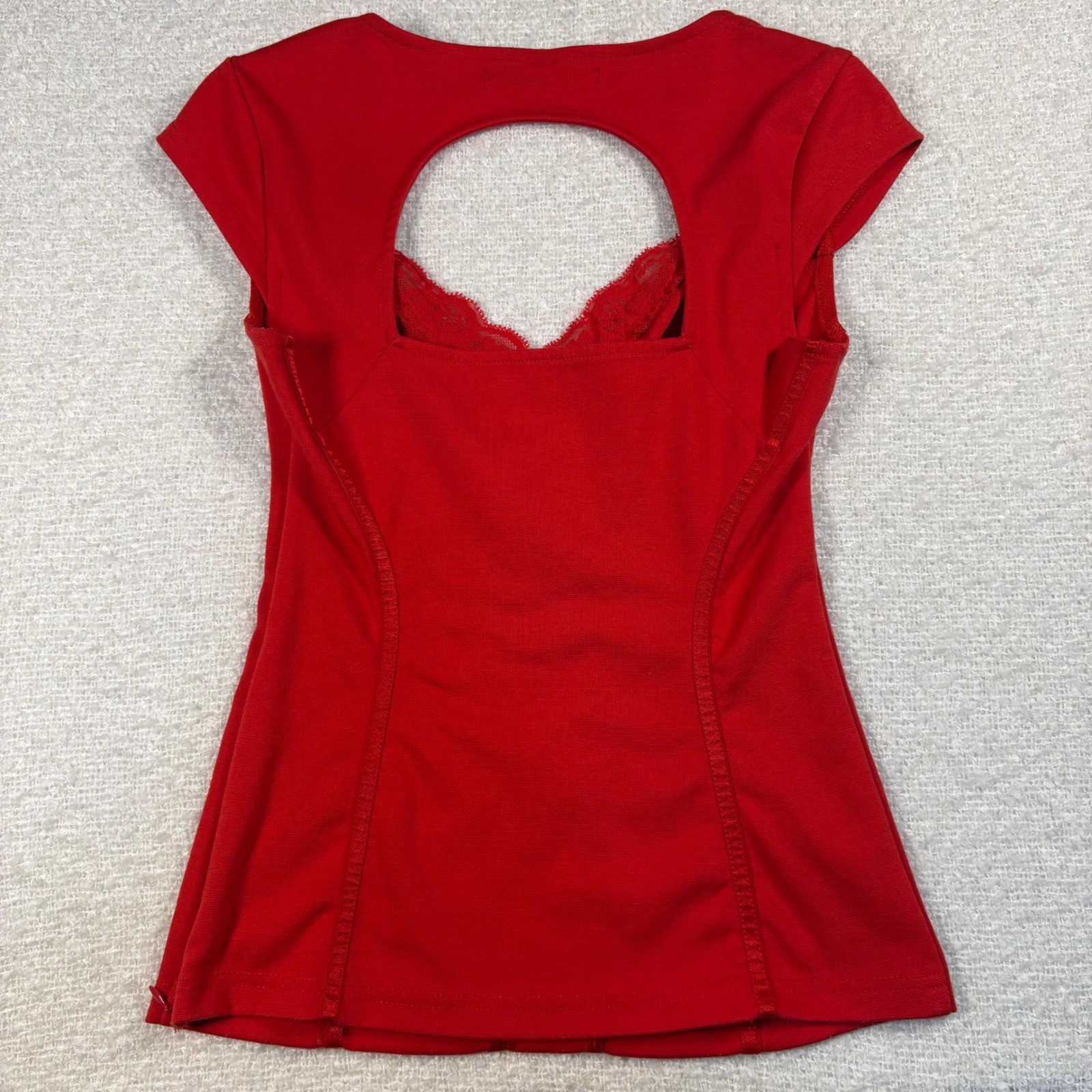 Y2K guess red corset princess sweetheart lace top coquette romantic 00s club