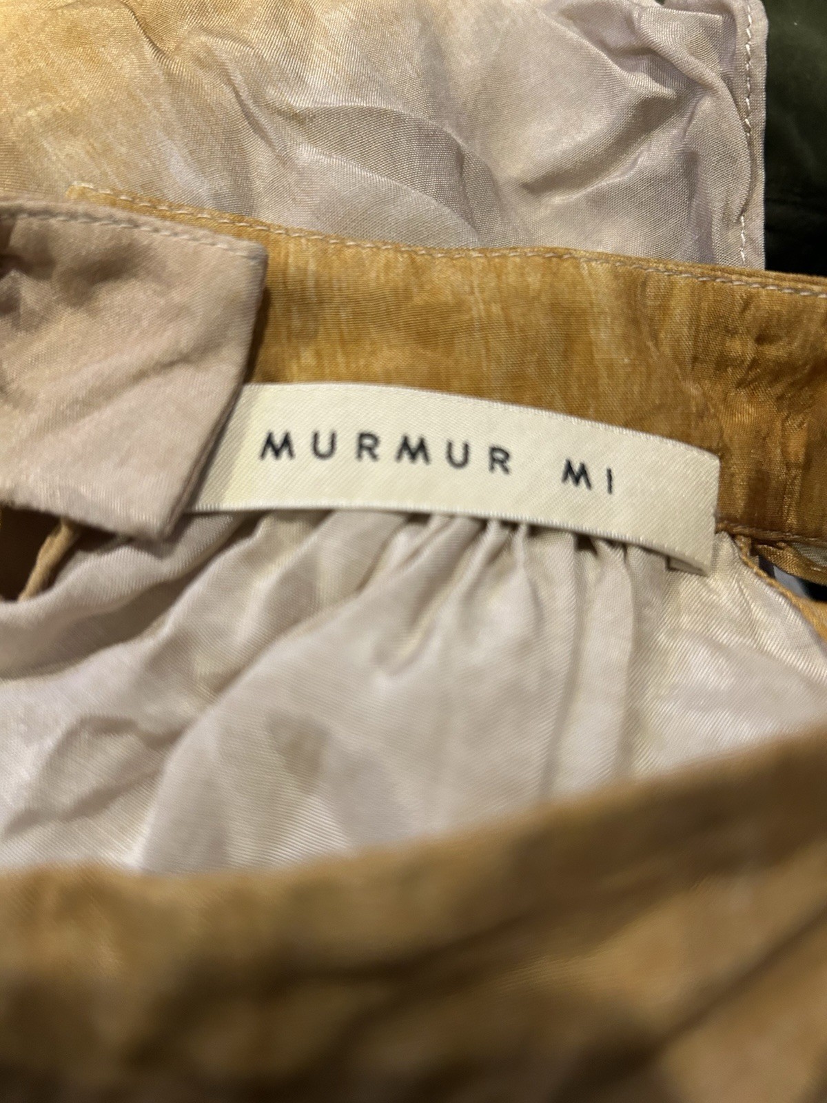MURMUR MI Women’s Size Small Oak Gold Viscose Sleeveless Top Blouse Shirt
