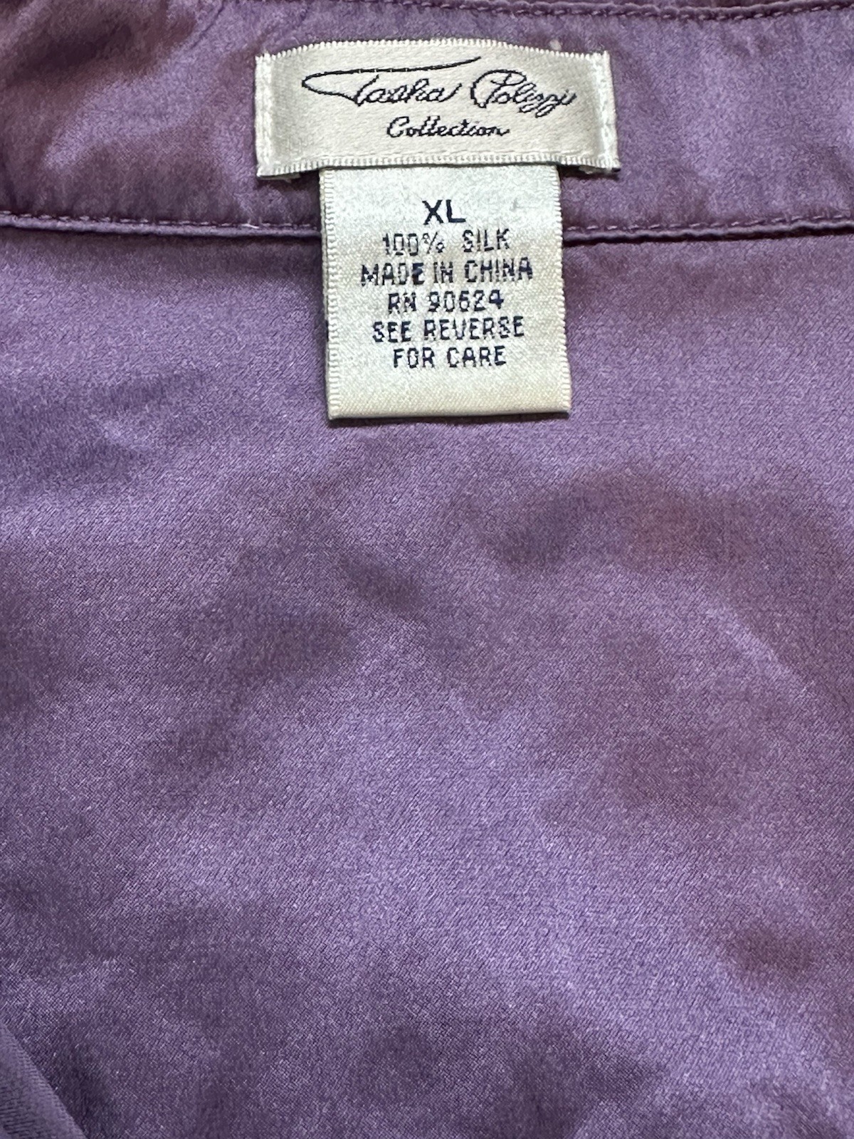 Tasha Polizzi Womens Purple Silk Blouse Ruffles Victorian Whimsygoth Regency XL