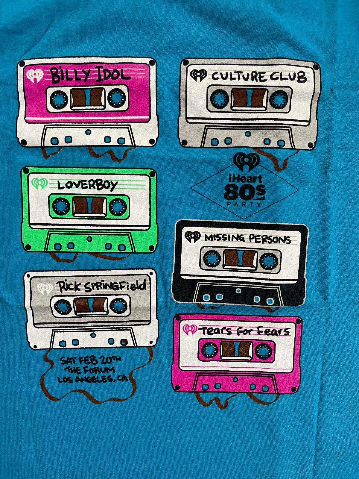 I Heart 80s party music festival shirt-Billy Idol-Culture Club-Tears For Fears