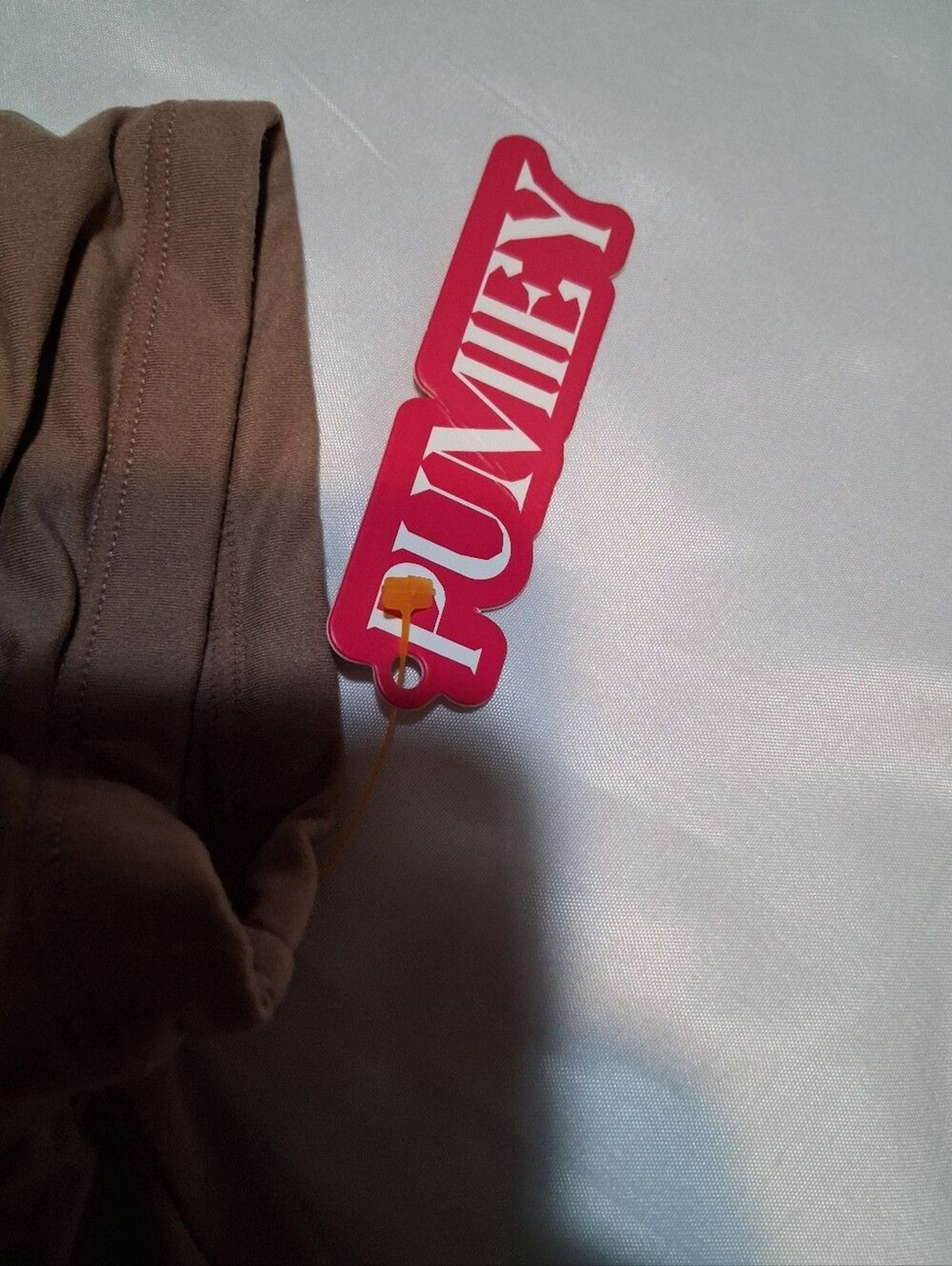Pumiey 2-Pack Short Sleeve Crew Neck Tops Size Large Brown White Smooth