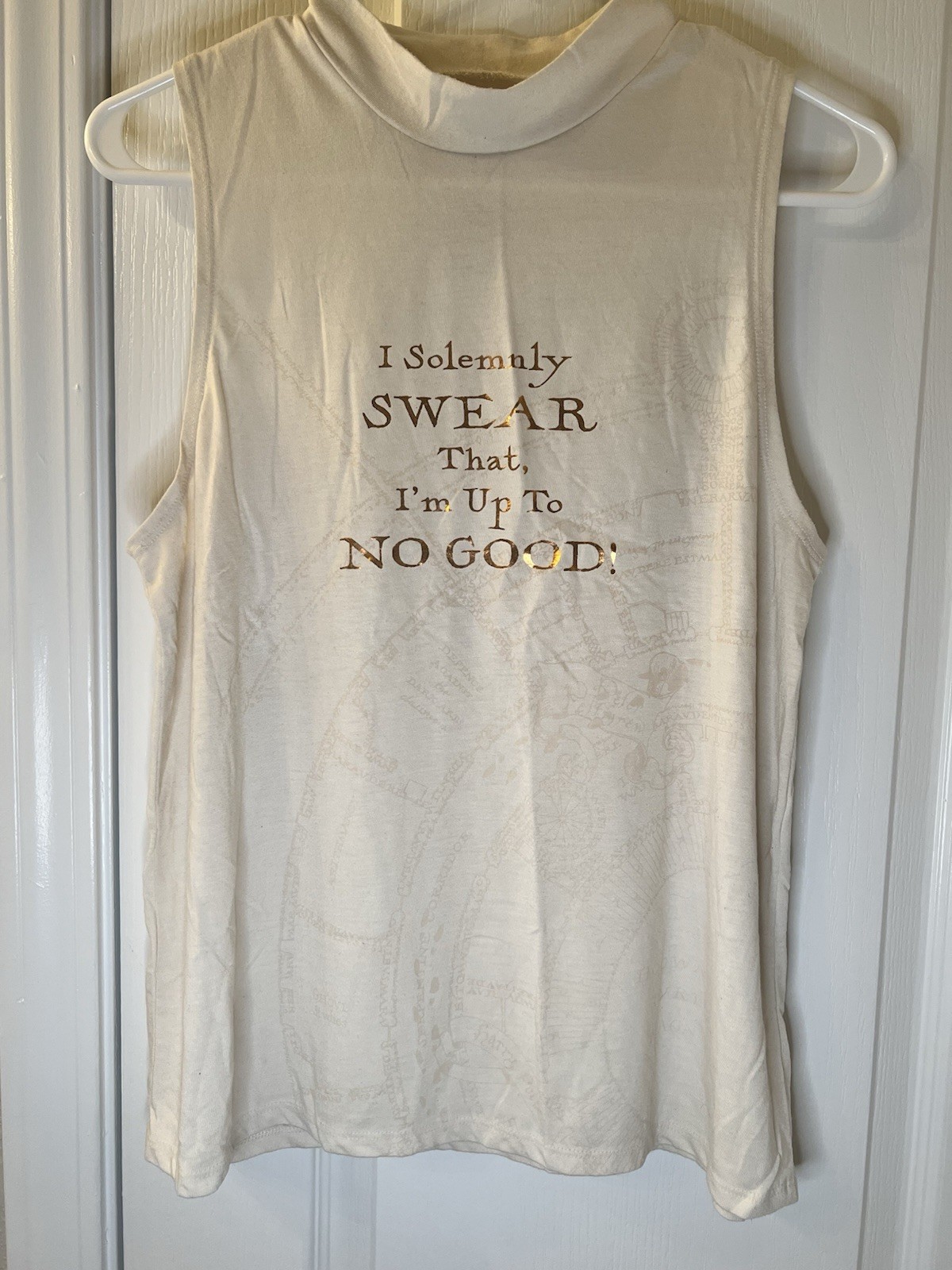 Harry Potter Marauders Map Sun Activated Graphic Tank Top Women’s L Hogwarts
