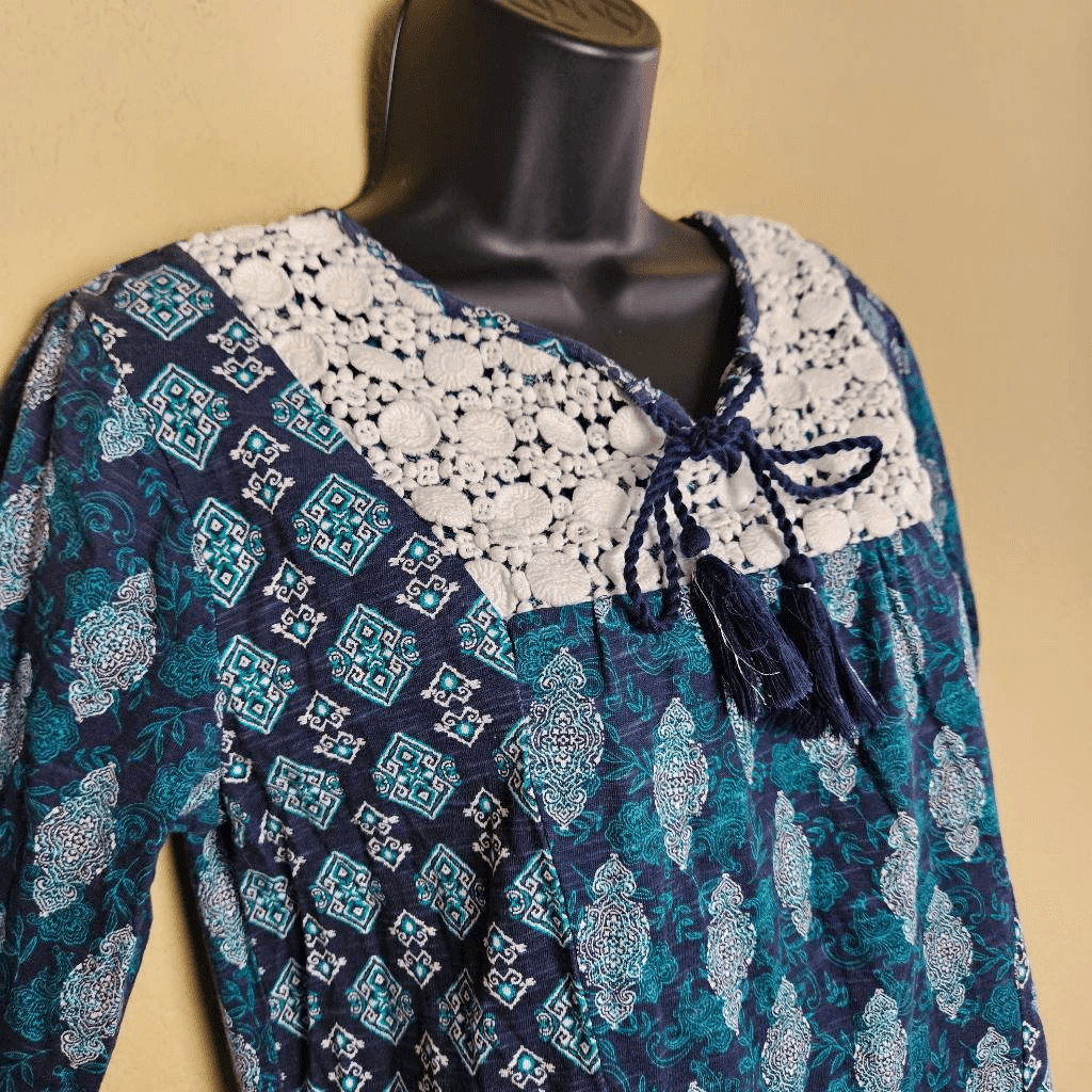Great Northwest Indigo Boho Blouse