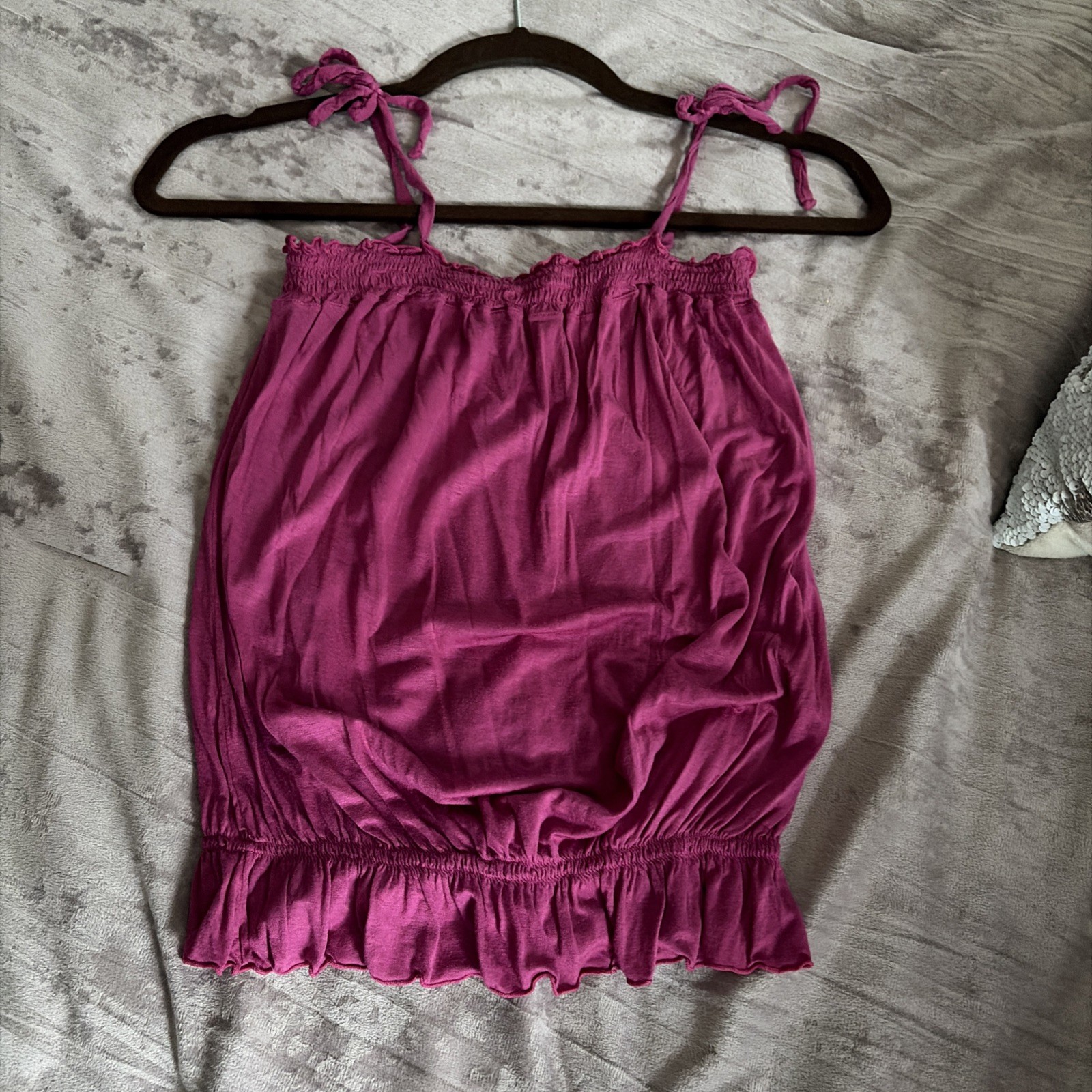 Cosabella Womens Purple Square Neck Spaghetti Strap Tank Top Size S