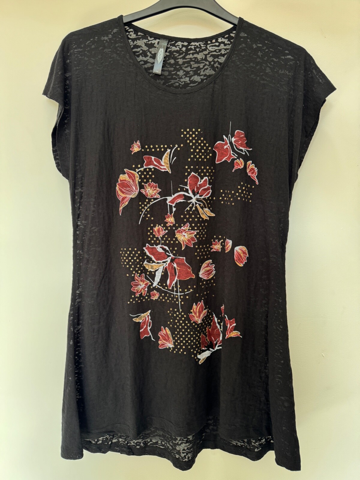 Ladies New Plus Size Cotton Blend Longline Tunic Size 16 18 20 22-24 26-28 30-32