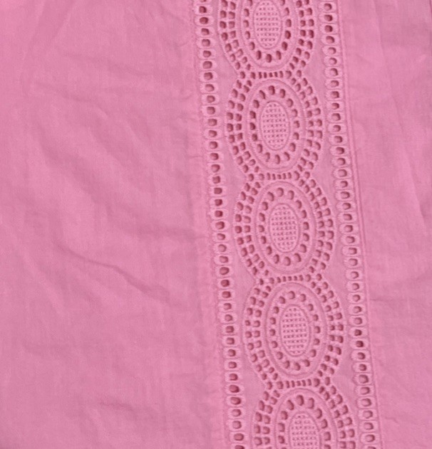 Charter Club Pink Cotton Blouse Women XL Long Sleeve Boho Fairy Cottagecore