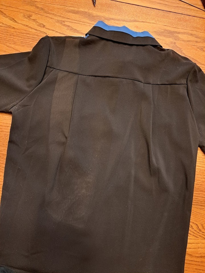 Women’s Blouse 3XL Black Blue White Collar Long Sleeve 3/4 Sleeve Button Front