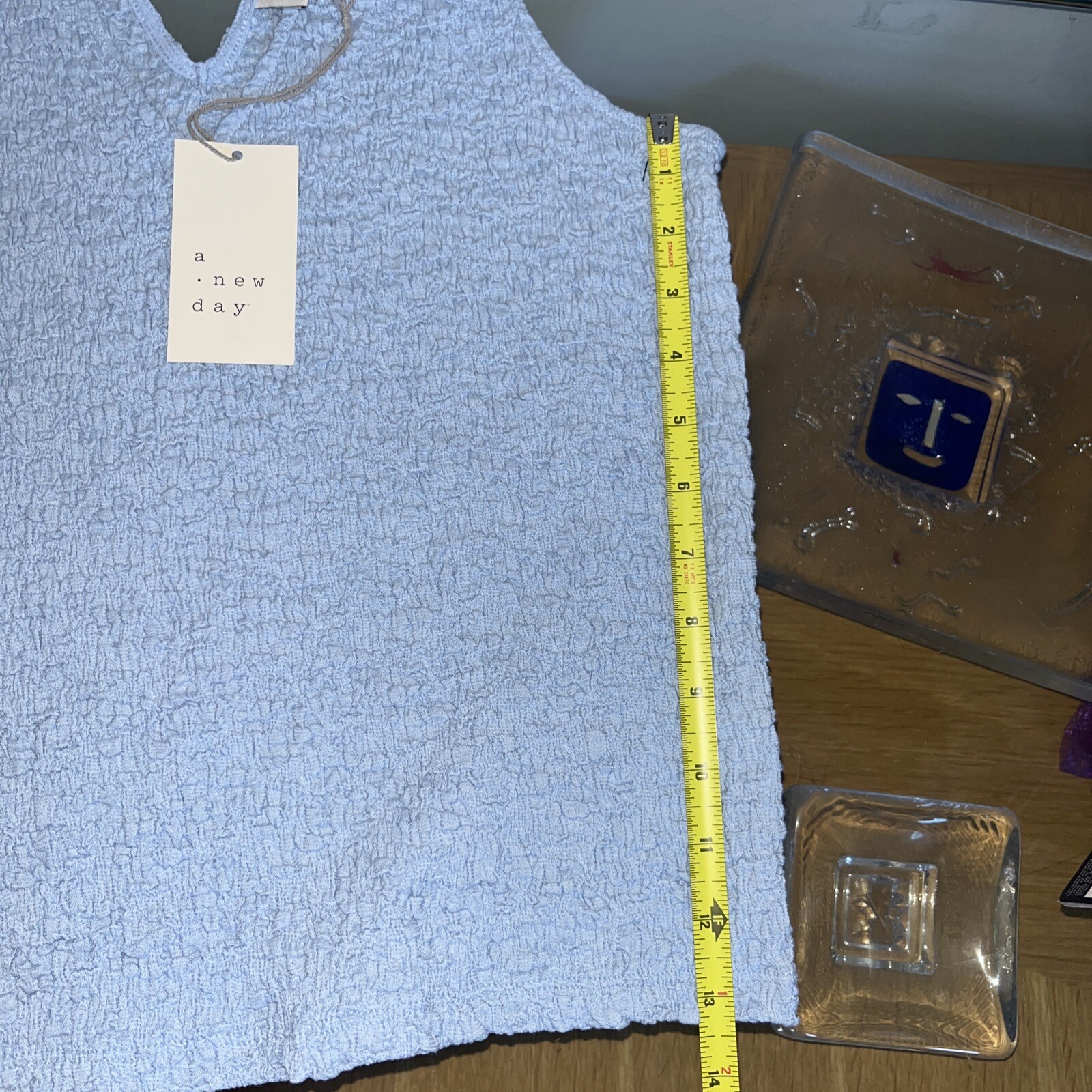 Lot of 2 Tank Tops 1 is Light Blue 1 is Cream both Size L and NWT
