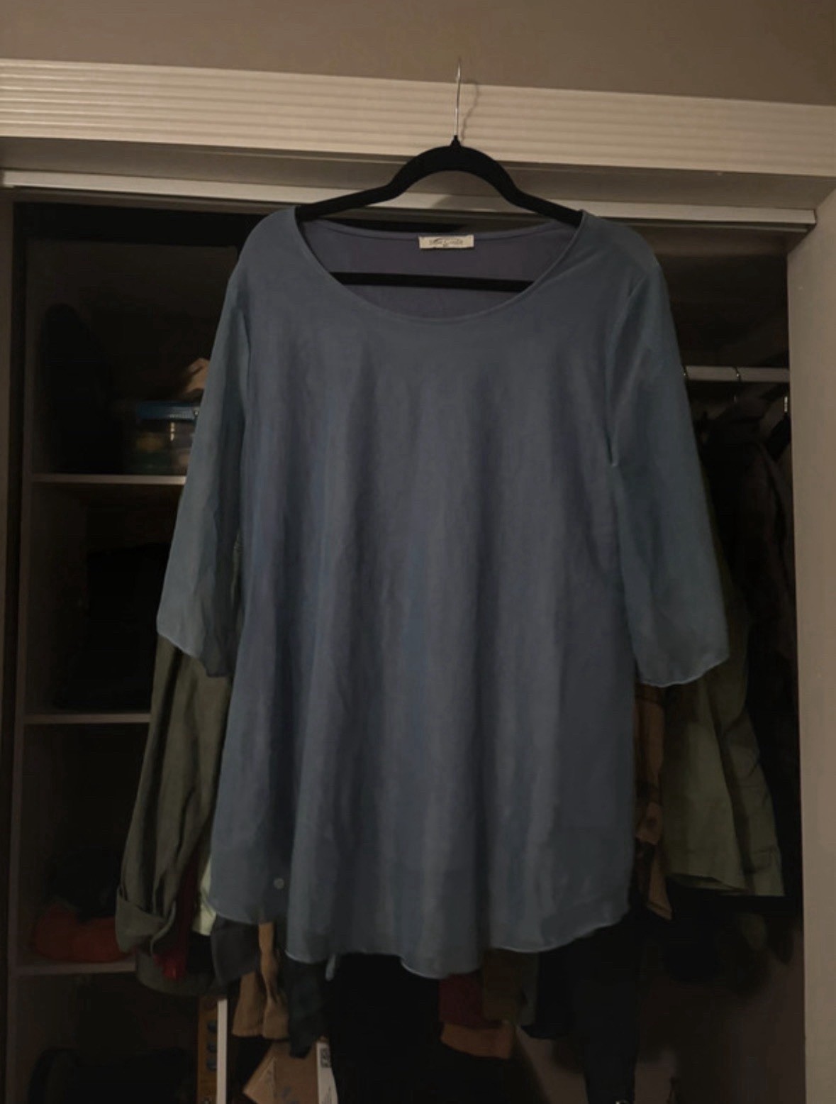 (ACCEPTING OFFERS) Gray Blouse Easy To Wrinkle Never Worn