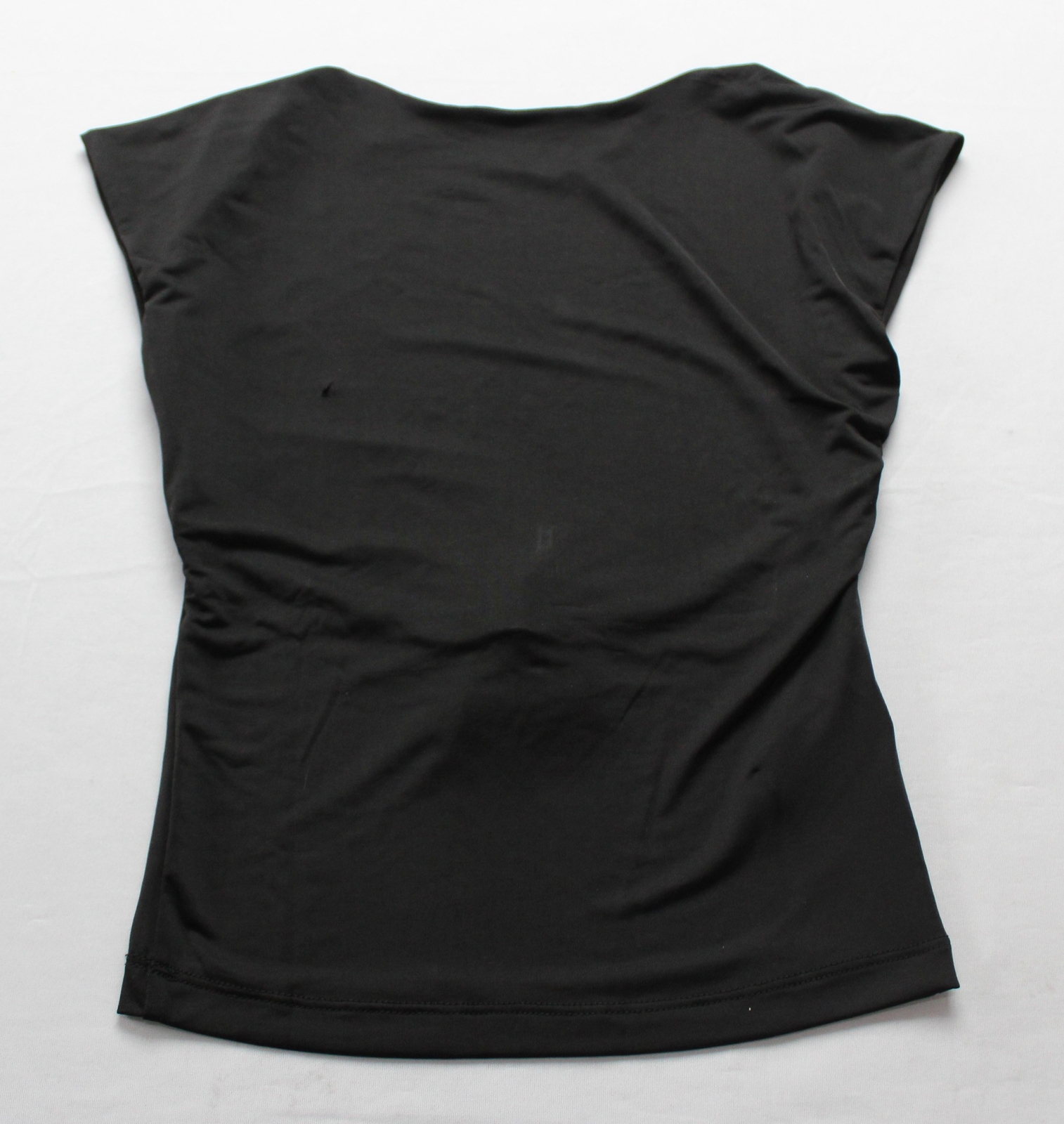 Stradivarius Women’s Short Sleeve Open Back T-Shirt EJ2 Black Size XS
