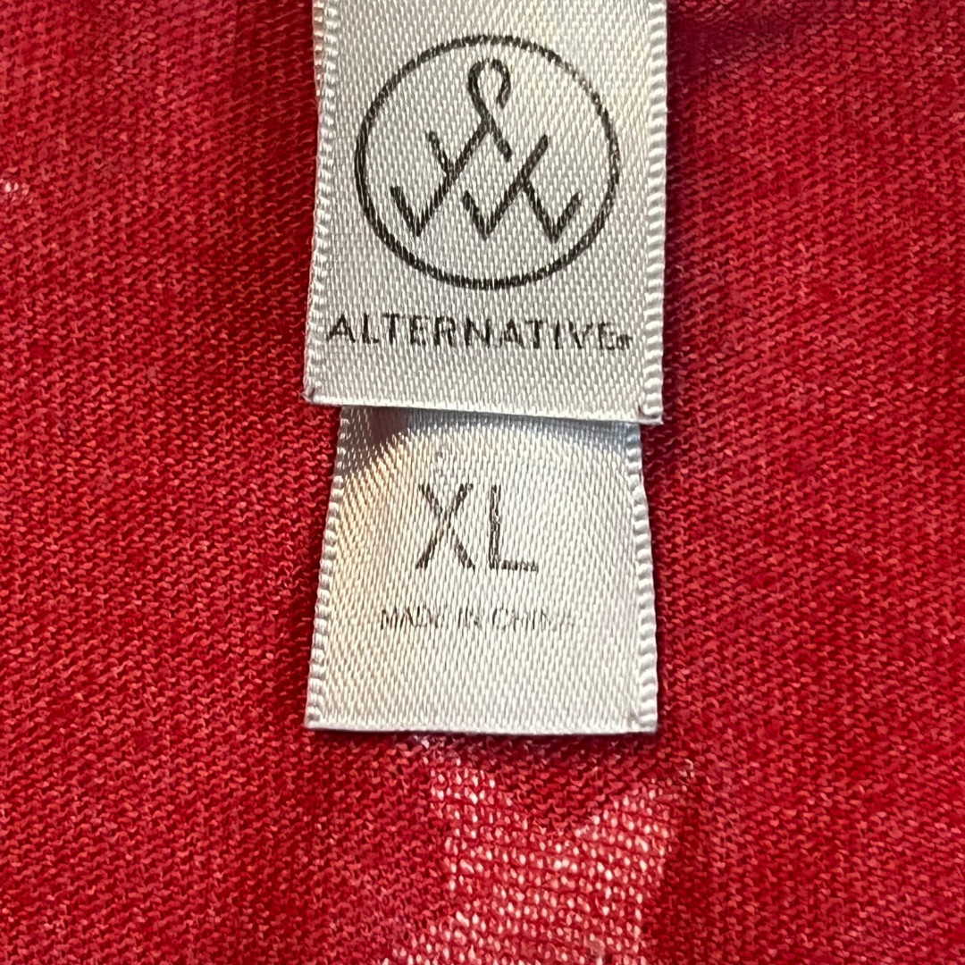 Alternative Tank Womens XL Red White Stars Racer Back Athleisure Lounge Shirt