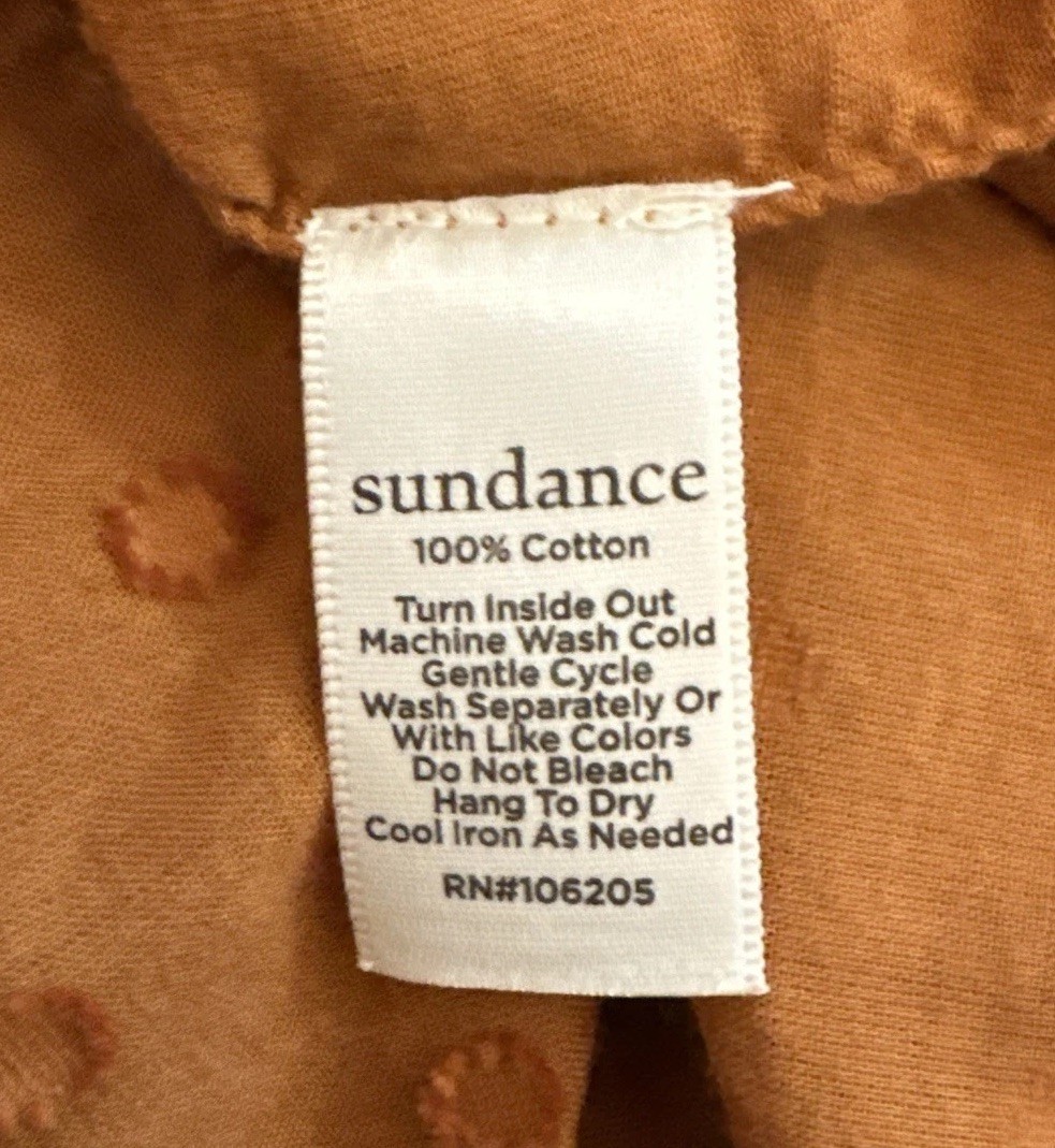 Sundance Catalog Augustine Top in Ginger Sz Small Cotton Boho Lagenlook