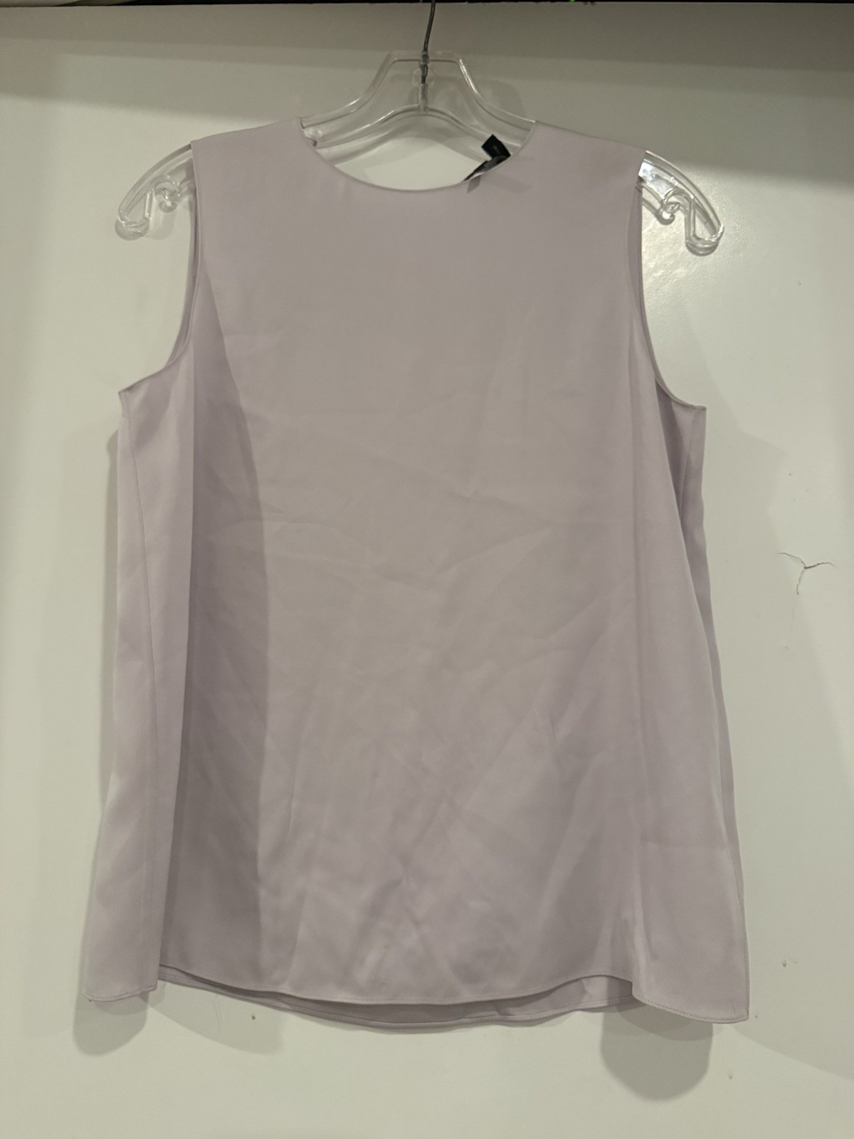 $265 Theory Lavender Sleeveless Jewel Neck Silk Tank Top Petite Size P