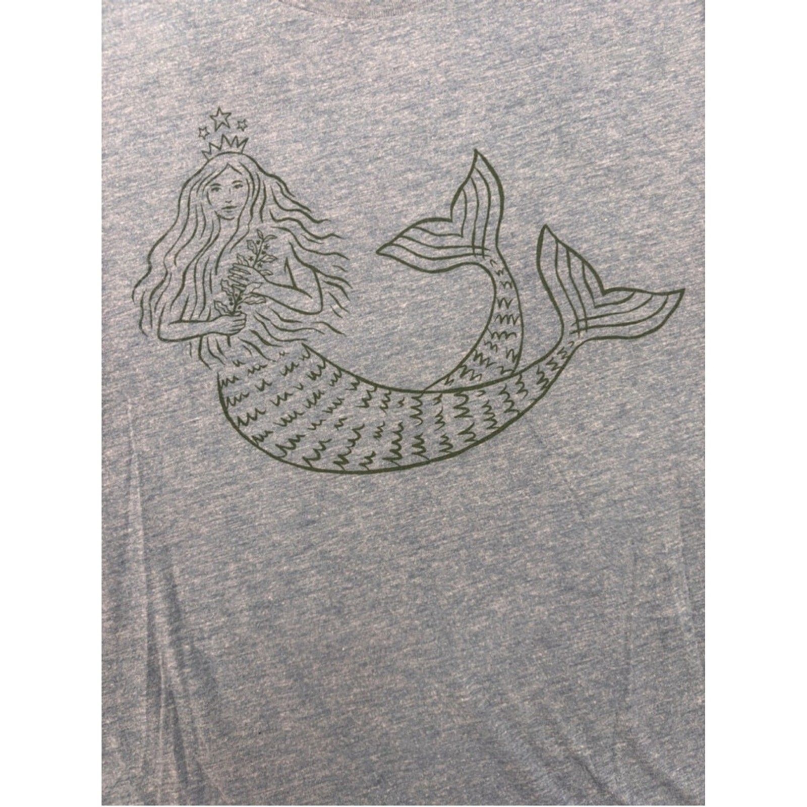 Starbucks Mermaid Graphic Tee Women’s L – Blue Coffee T-Shirt