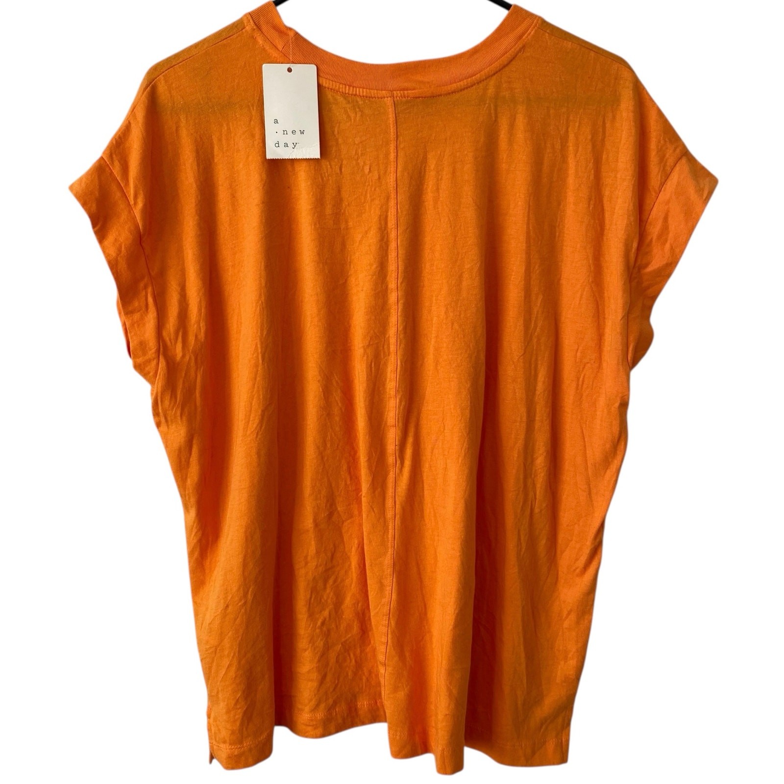 NEW A NEW DAY Dolman Sleeve Lightweight Casual T Shirt Size Small Orange