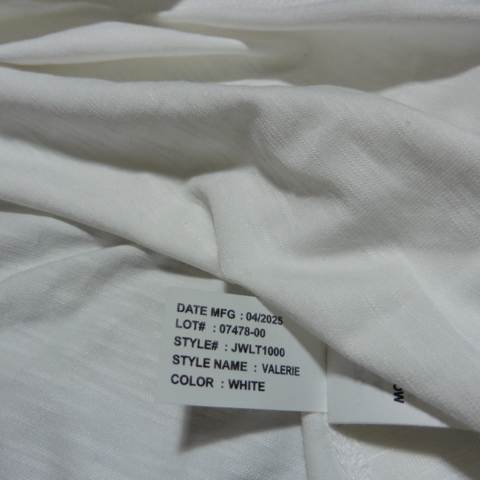 Johnnie-O Women’s Large Valerie High Low Hem Crew Neck T-Shirt White LS