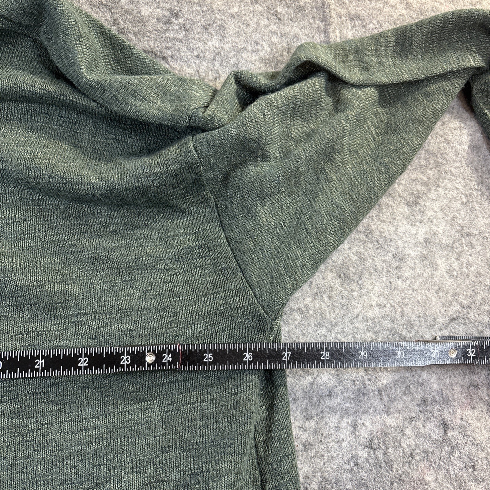 Soft Surroundings Knit Pullover Top Women’s 3X Green Henley 1/4 Zip Lagenlook