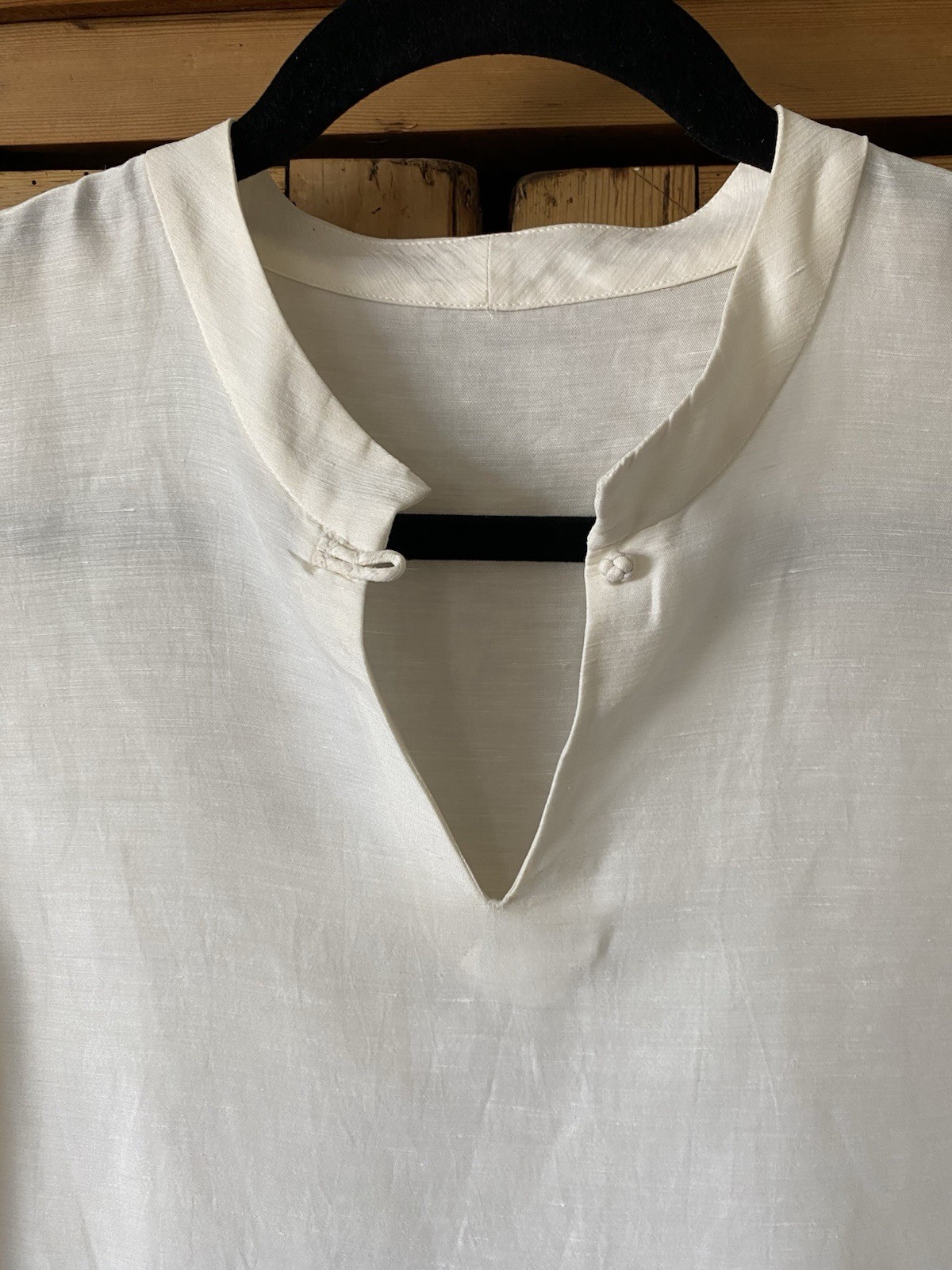 Eileen Fisher Ivory Linen Silk Tunic ~ Mandarin Collar ~Sleeveless M- 40 In Bust
