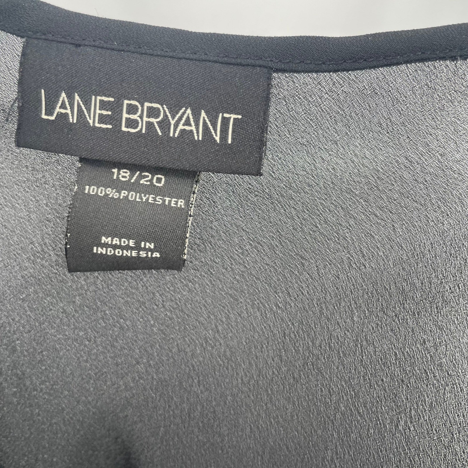 Lane Bryant Black Sheer Chiffon Camisole Adjustable Strap Tank Top Womens 18/20