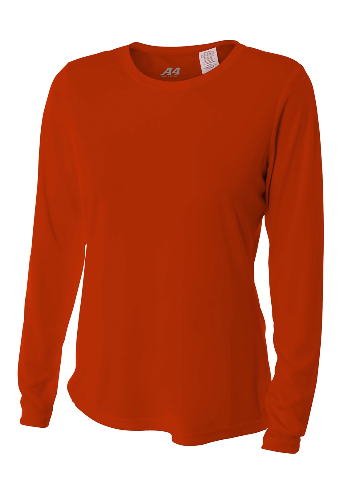 10 Pack Of A4 NW3002 Ladies Long Sleeve Cooling Performance Crew Shirt