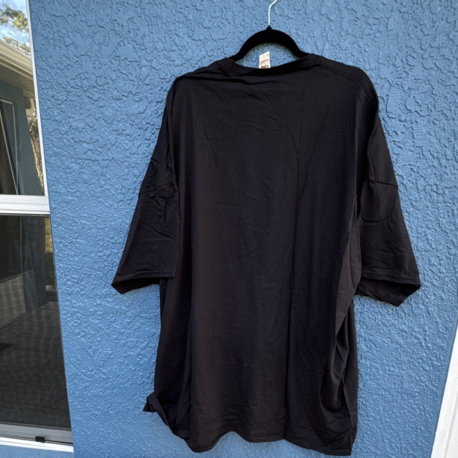 Fruit of the Loom Black Skeleton Cotton Plus Size 6XL Women’s T-Shirt
