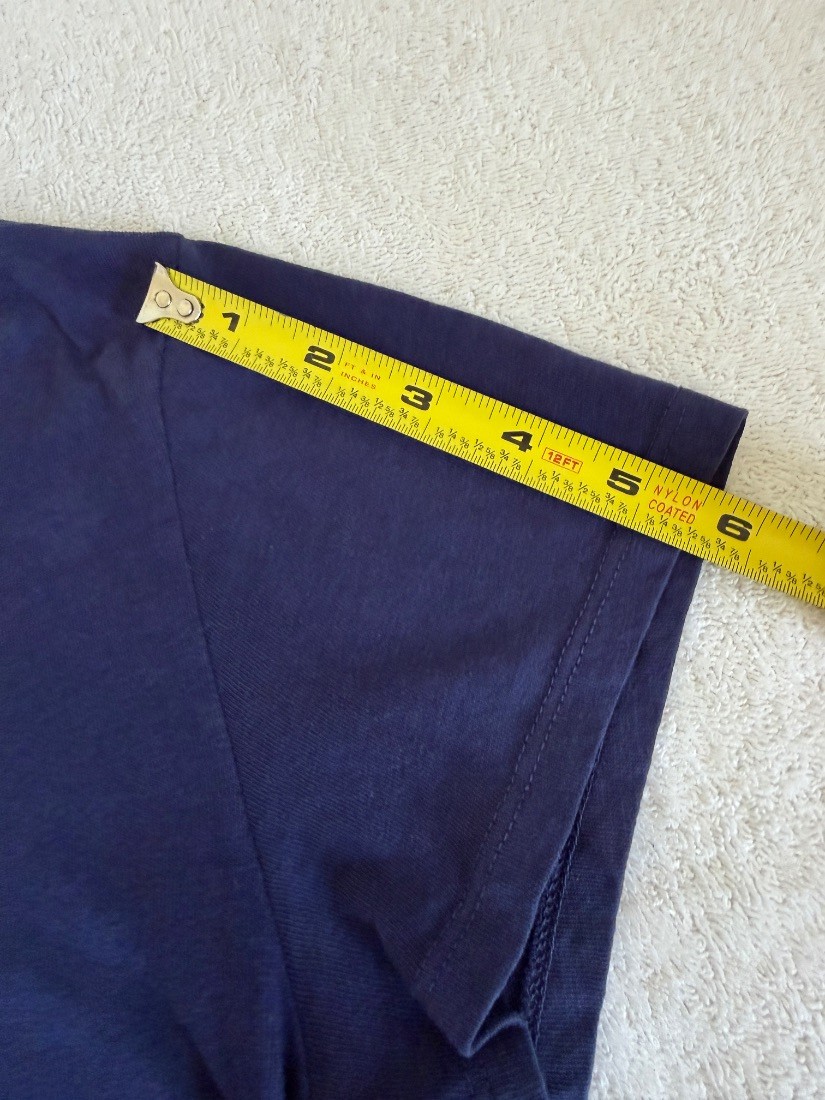 Nation Ltd Womens Navy Blue 100% Recycled Cotton Crew Neck Tee Shirt Size M