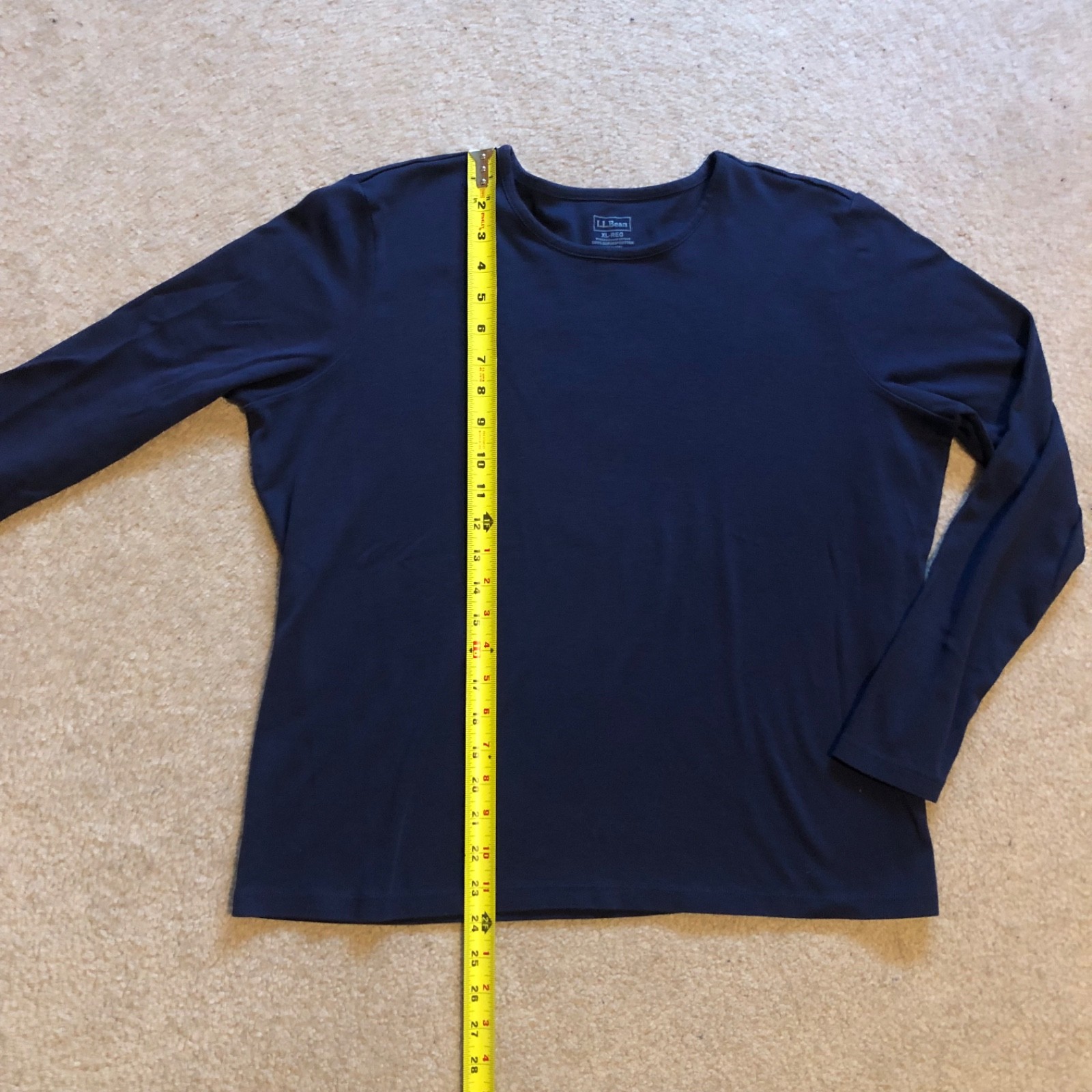 L.L. Bean Long Sleeve Tee Supima Cotton Blue Women’s XL Minimalist Layering