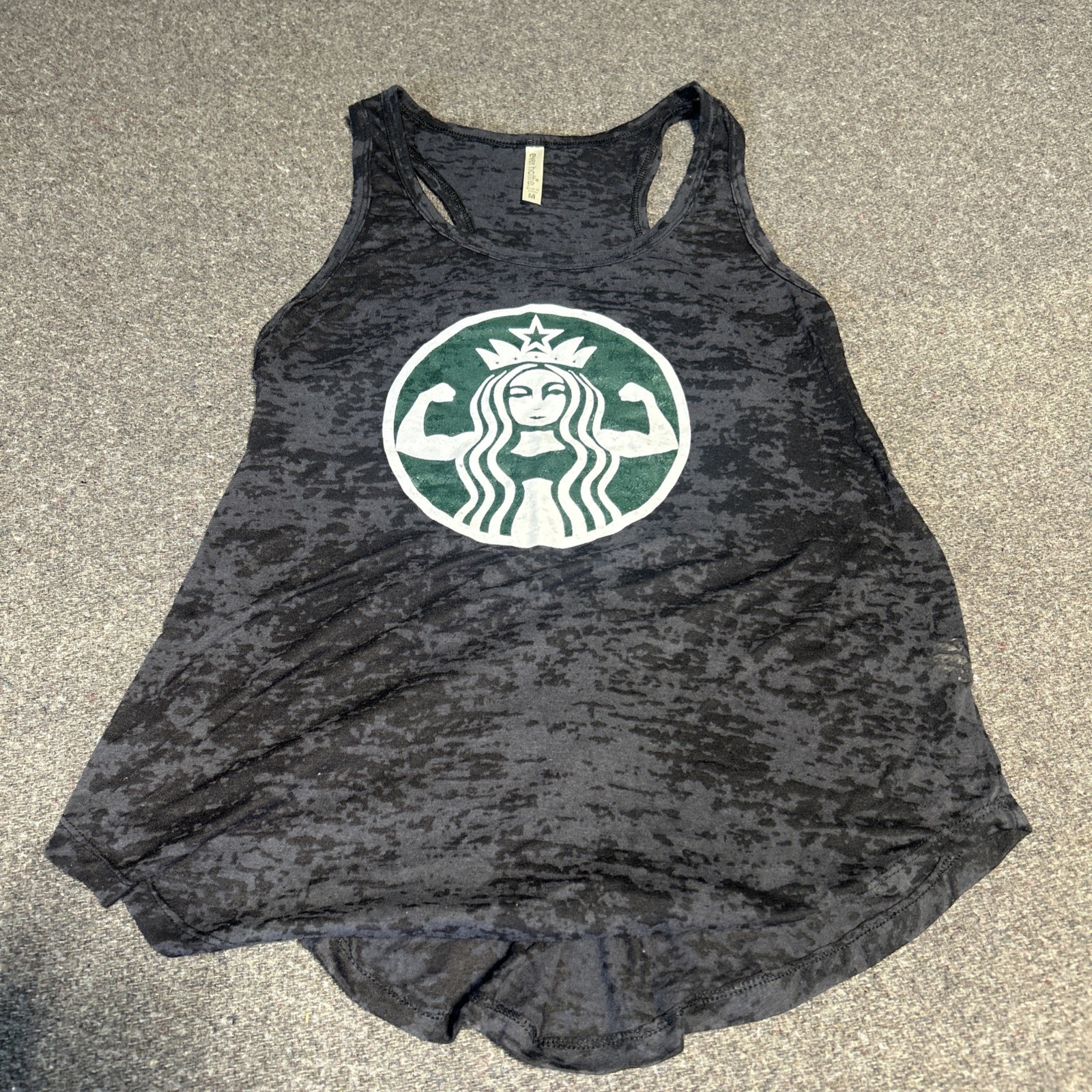 Ever Hottie Starbucks Tank Top Size M Black Workout Gym