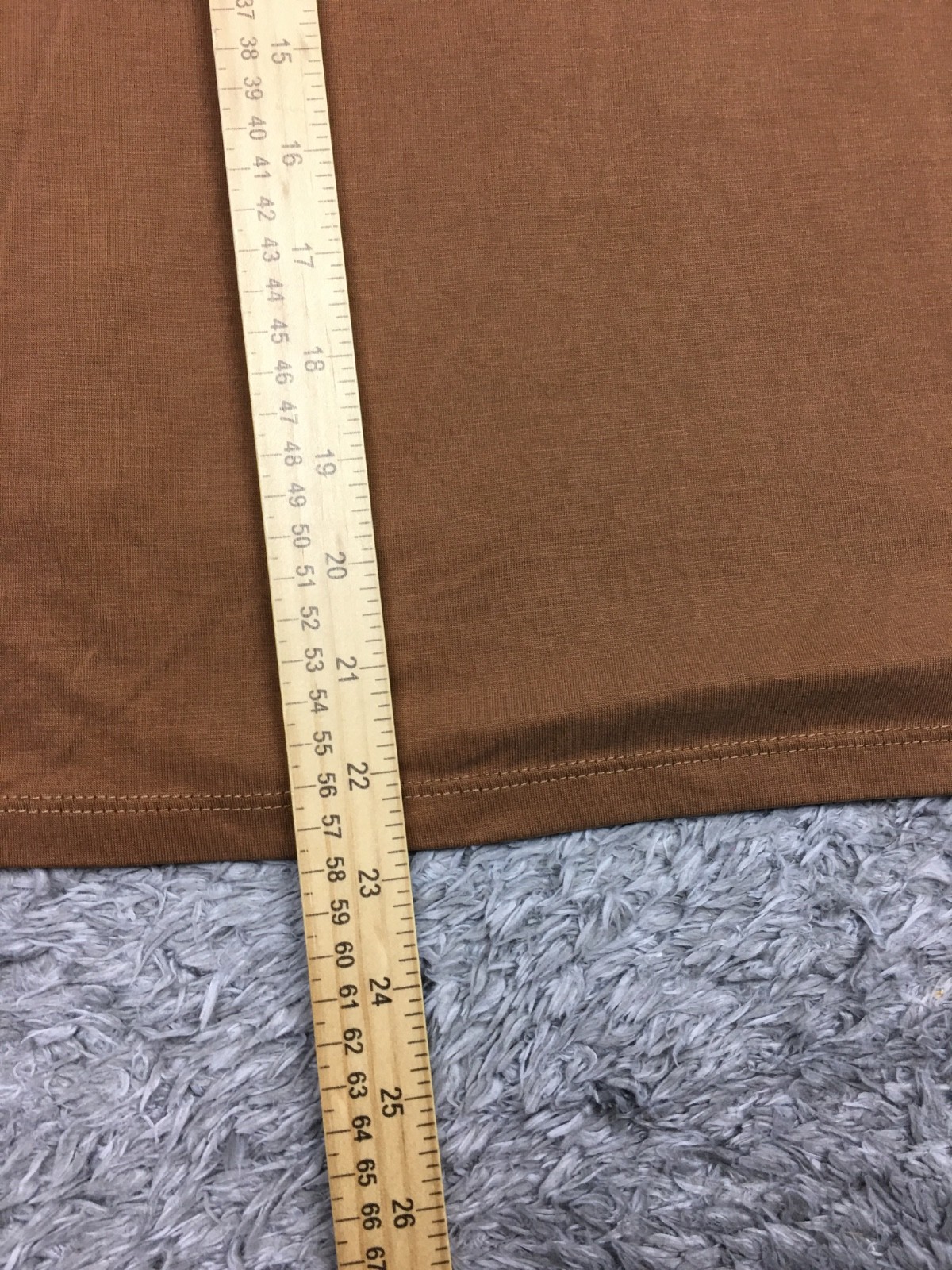 Mystree Mock Neck Shirt Womens Size Large Brown Soft Stretch Modal