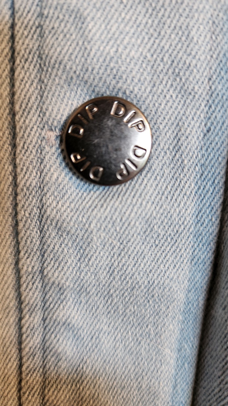 Oversized Denim Jacket Vintage Style Hem Shacket Women’s Size 1X Blue By DIP