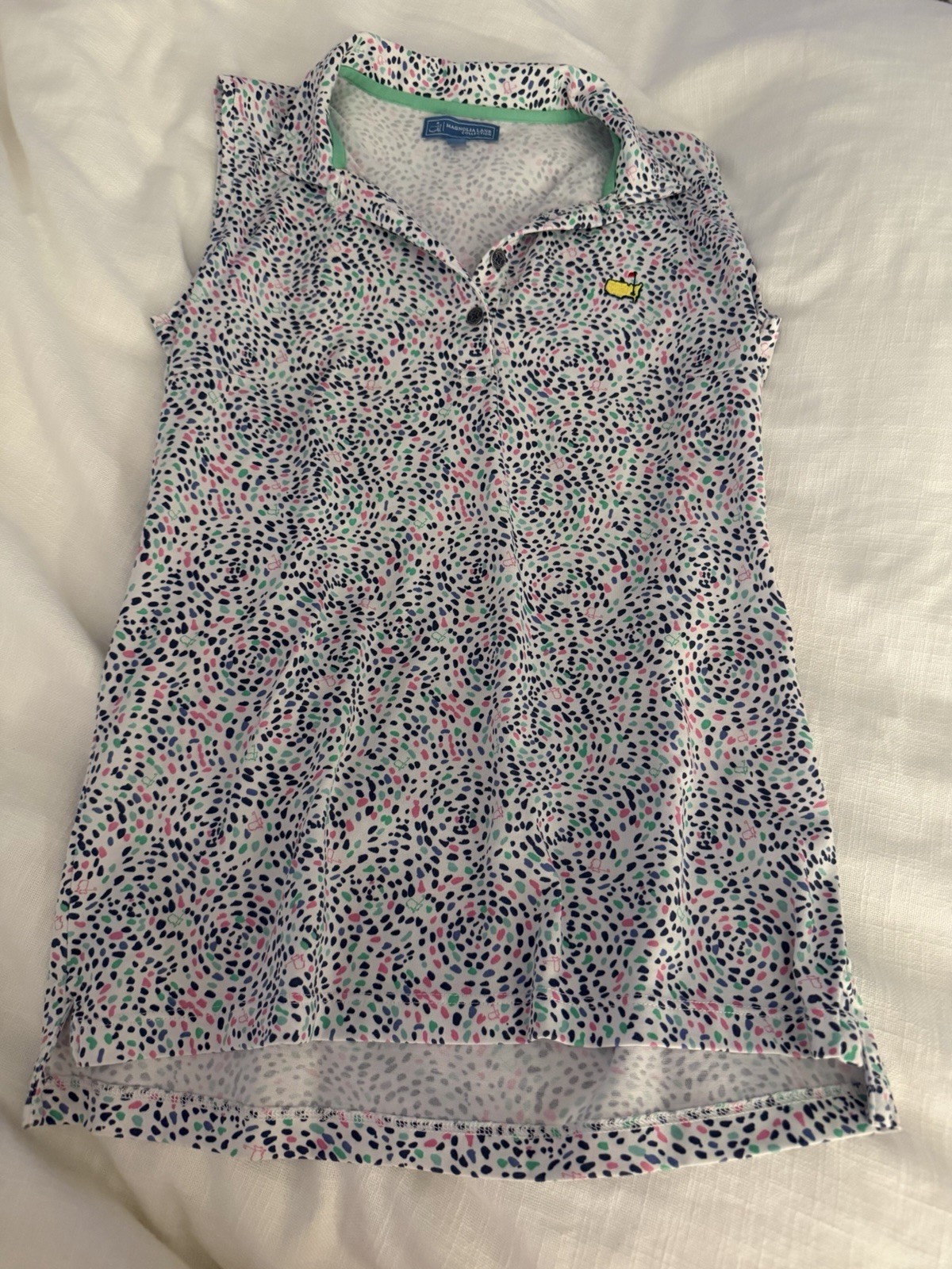 Masters Magnolia Lane Collection Women’s Sleeveless Collared Polo Animal Print S