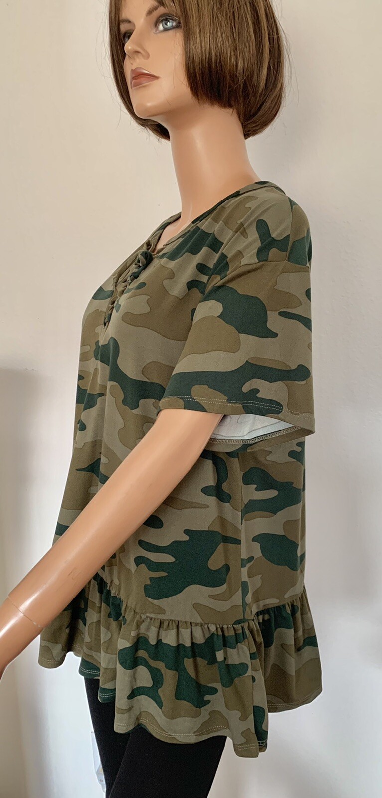 Joe Boxer Plus Size 2X Tunic Top Army Camoufloge Designer Corset Closer Soft