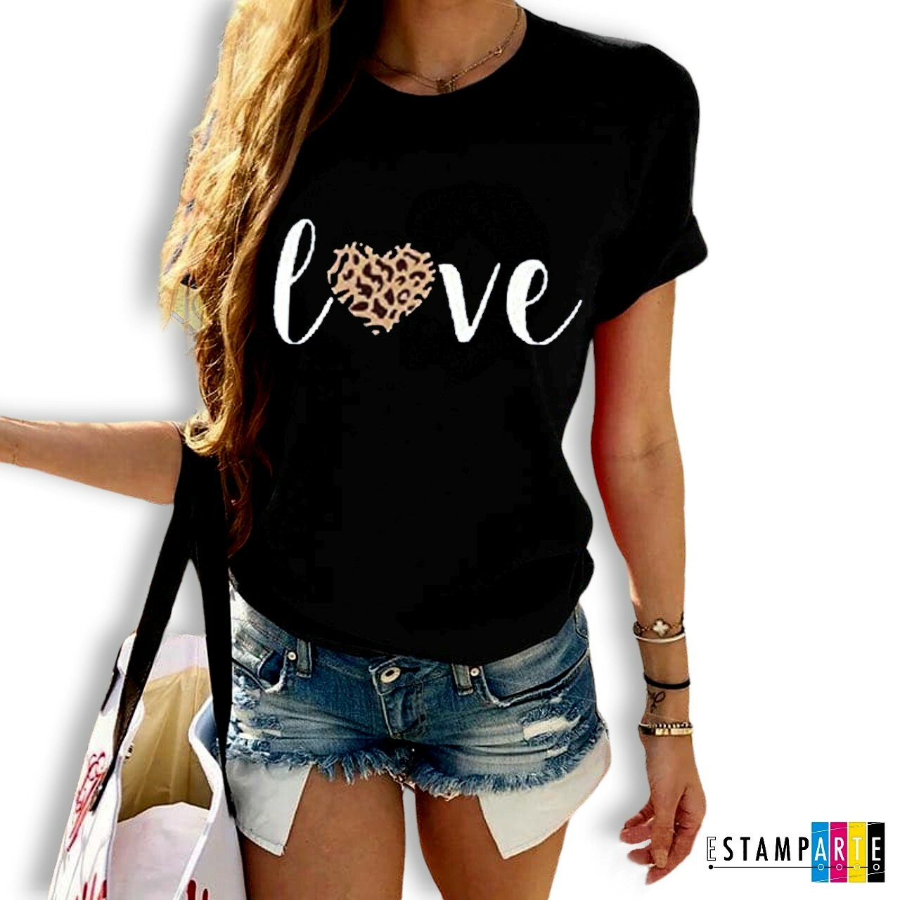 T-SHIRT WITH CUTE HEART THE T-SHIRT IS CUSTOMIZED ON REQUEST/VARIOUS COLORS 200