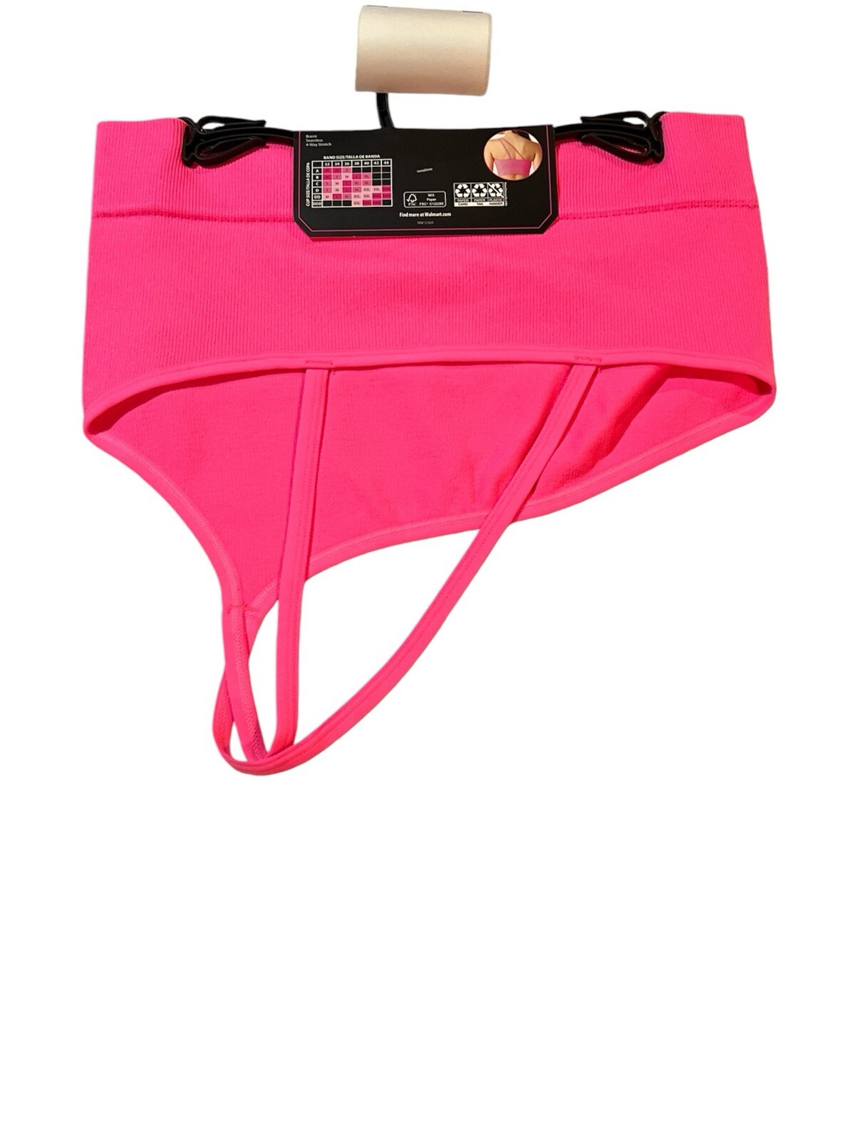 NWT No Boundaries Junior’s Size XL Ribbed One Shoulder Brami Pink Bra Cami