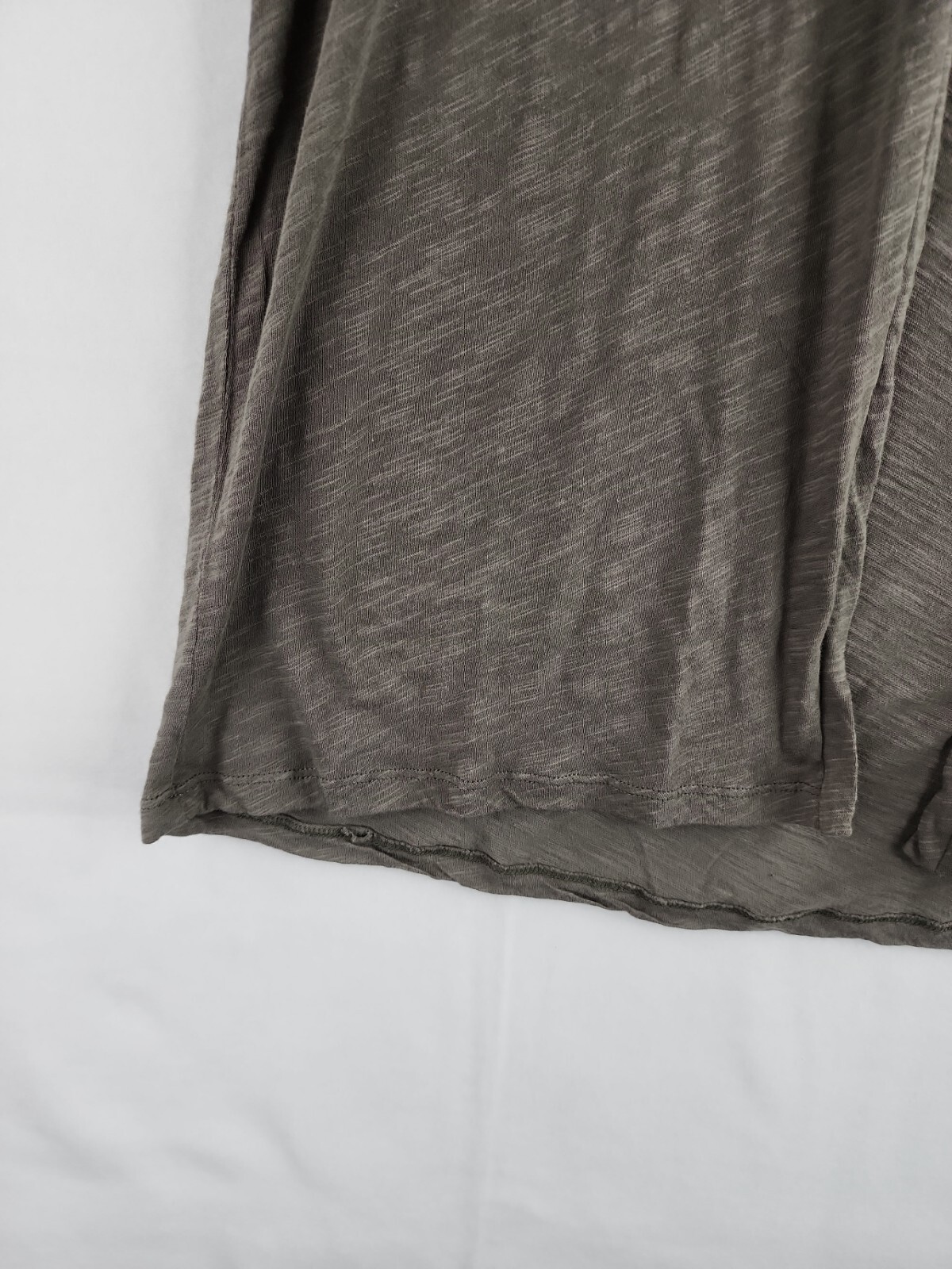 American Vintage Lightweight Short Sleeve Open Blouse Womens Medium Gray