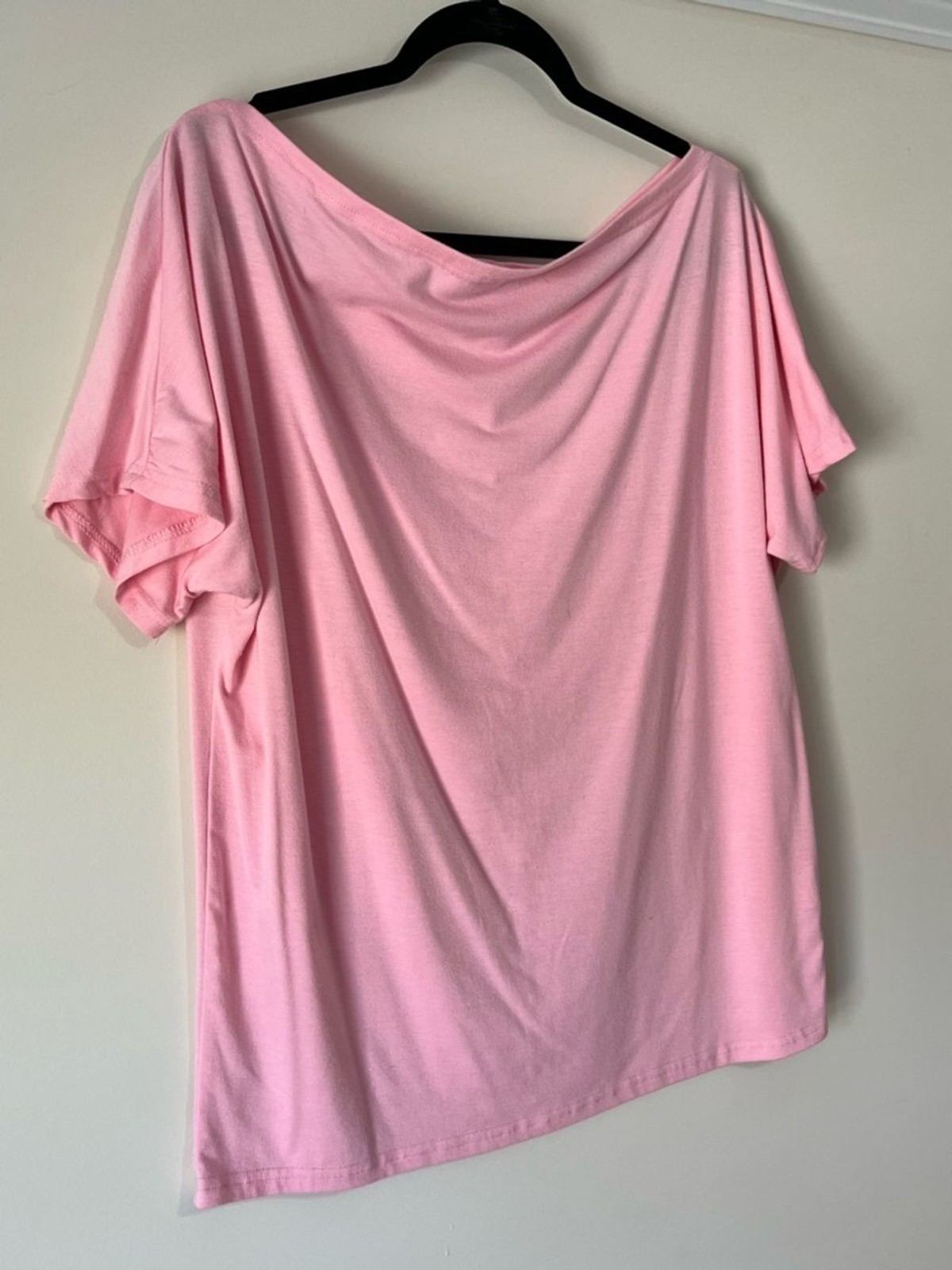 Women’s Pink Draped Boatneck Top