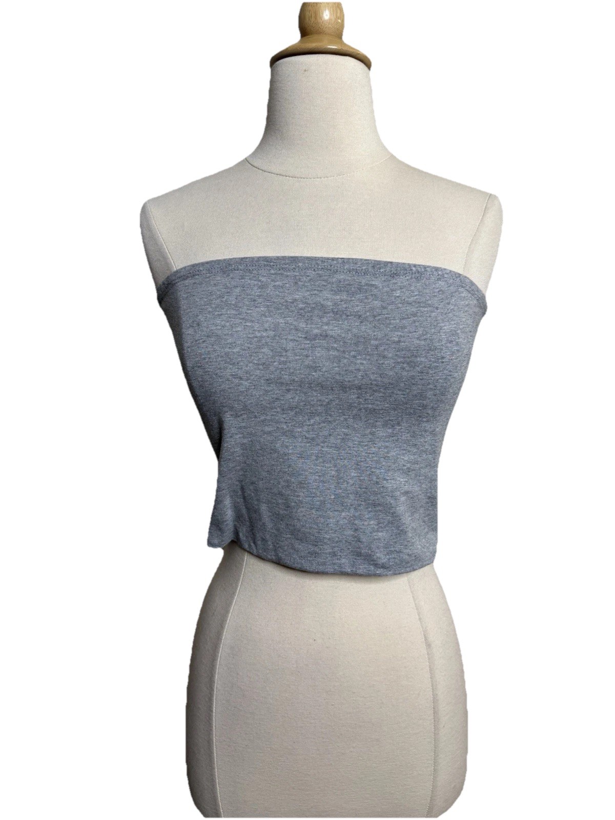 MixMatchy Basic Solid Stretchy Cotton Long Bandeau Tube Top